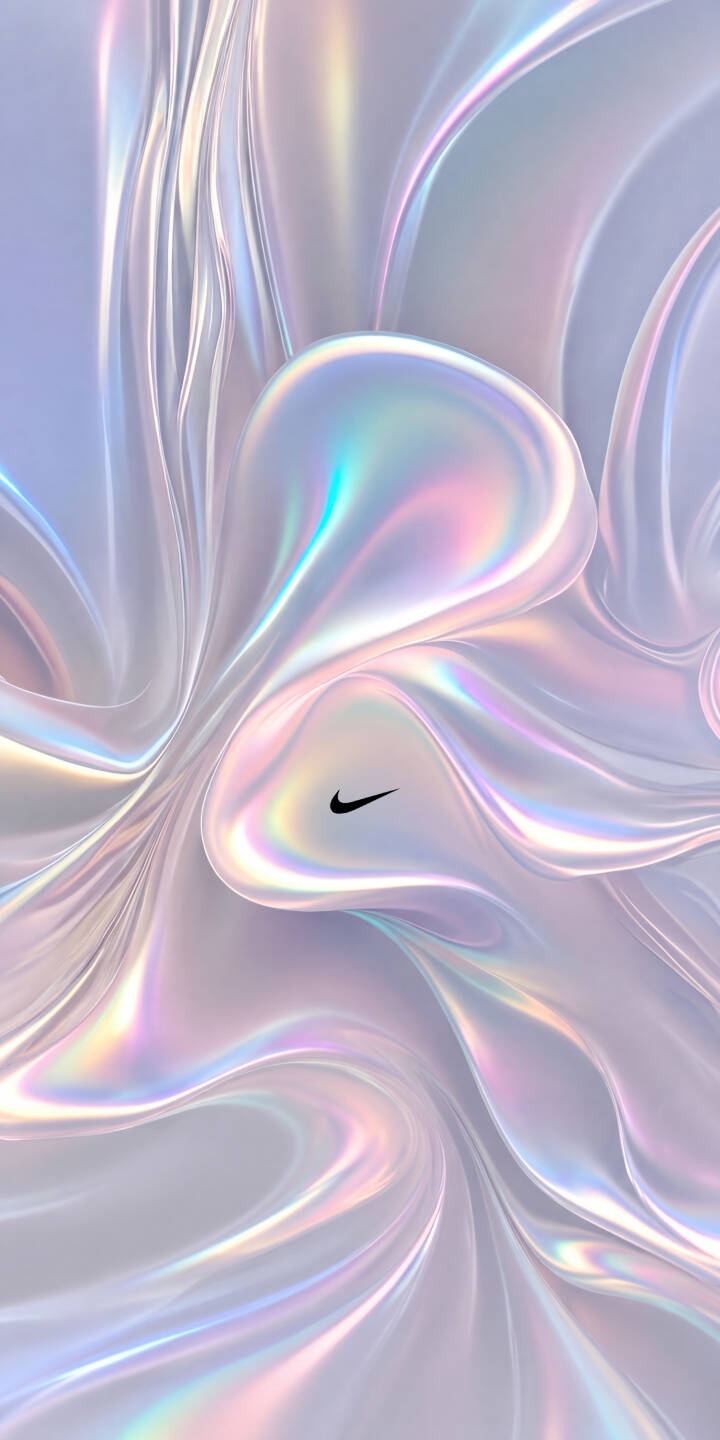 Pearlescent flowing liquid with vibrant iridescent hues of pinks and blues dominates this stunning 4K wallpaper, subtly featuring the iconic Nike swoosh for a touch of brand elegance; a must-have abstract wallpaper for iPhone personalization. | aesthetic nike iphone abstract wallpaper pastel mobile iridescent 4k wallpaper hd wallpaper holographic nike swoosh Pearlescent flowing liquid with vibrant iridescent hues of pinks and blues dominates this stunning 4K wallpaper, subtly featuring the iconic Nike swoosh for a touch of brand elegance; a must-have abstract wallpaper for iPhone personalization.