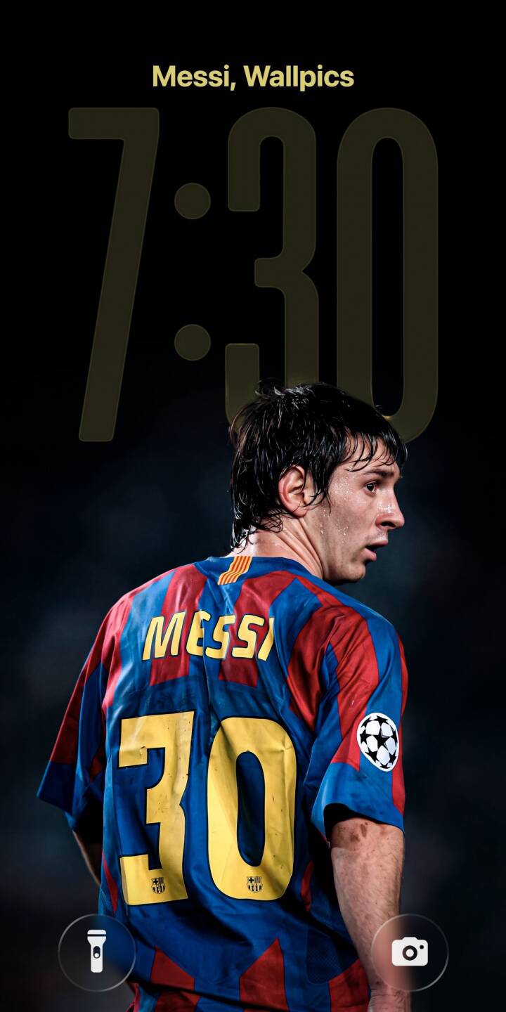 Lionel Messi's classic Barcelona number 30 jersey, adorned with a Champions League sleeve patch, is captured against a dark pitch in this stunning 4K wallpaper, making it a powerful iPhone wallpaper. | football iphone messi soccer barcelona wallpaper lionel messi mobile 4k wallpaper hd wallpaper champions league number 30 Lionel Messi's classic Barcelona number 30 jersey, adorned with a Champions League sleeve patch, is captured against a dark pitch in this stunning 4K wallpaper, making it a powerful iPhone wallpaper.