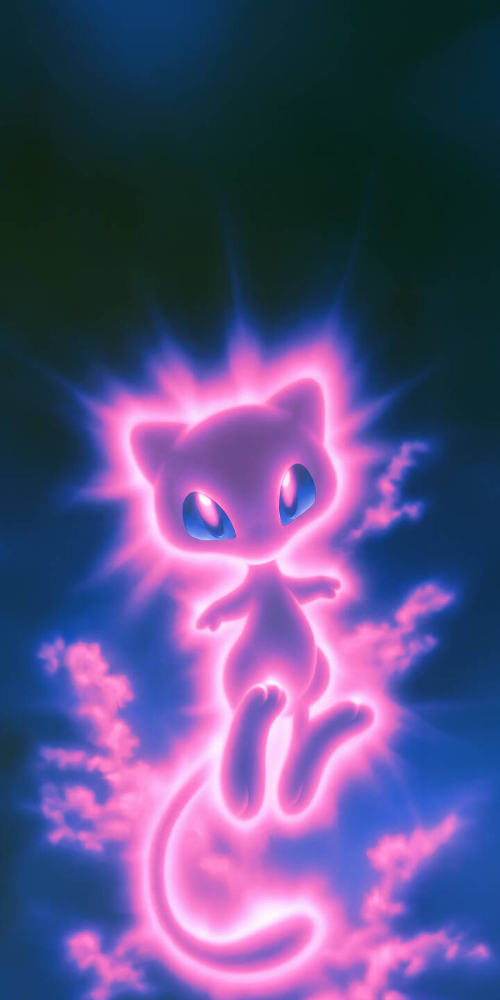 Mew radiates with an intense pink glow and piercing blue eyes, floating amidst swirling energy in this captivating 4K wallpaper. This stunning wallpaper is perfect for any iPhone to showcase your love for the legendary Pokémon. | anime cute iphone pokemon wallpaper mobile 4k wallpaper hd wallpaper pink glow psychic legendary pokemon mew Mew radiates with an intense pink glow and piercing blue eyes, floating amidst swirling energy in this captivating 4K wallpaper. This stunning wallpaper is perfect for any iPhone to showcase your love for the legendary Pokémon.
