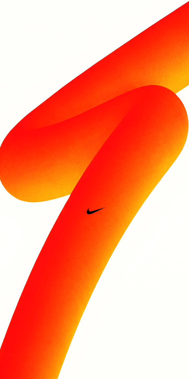 A vibrant orange-to-red wavy abstract shape with a sleek black Nike swoosh elegantly curves against a clean white background in this stunning 4K wallpaper. This eye-catching wallpaper is perfect for any iPhone, adding a dynamic, minimalist touch to your screen. | orange red nike iphone abstract minimalist wallpaper gradient mobile 4k wallpaper hd wallpaper swoosh A vibrant orange-to-red wavy abstract shape with a sleek black Nike swoosh elegantly curves against a clean white background in this stunning 4K wallpaper. This eye-catching wallpaper is perfect for any iPhone, adding a dynamic, minimalist touch to your screen.