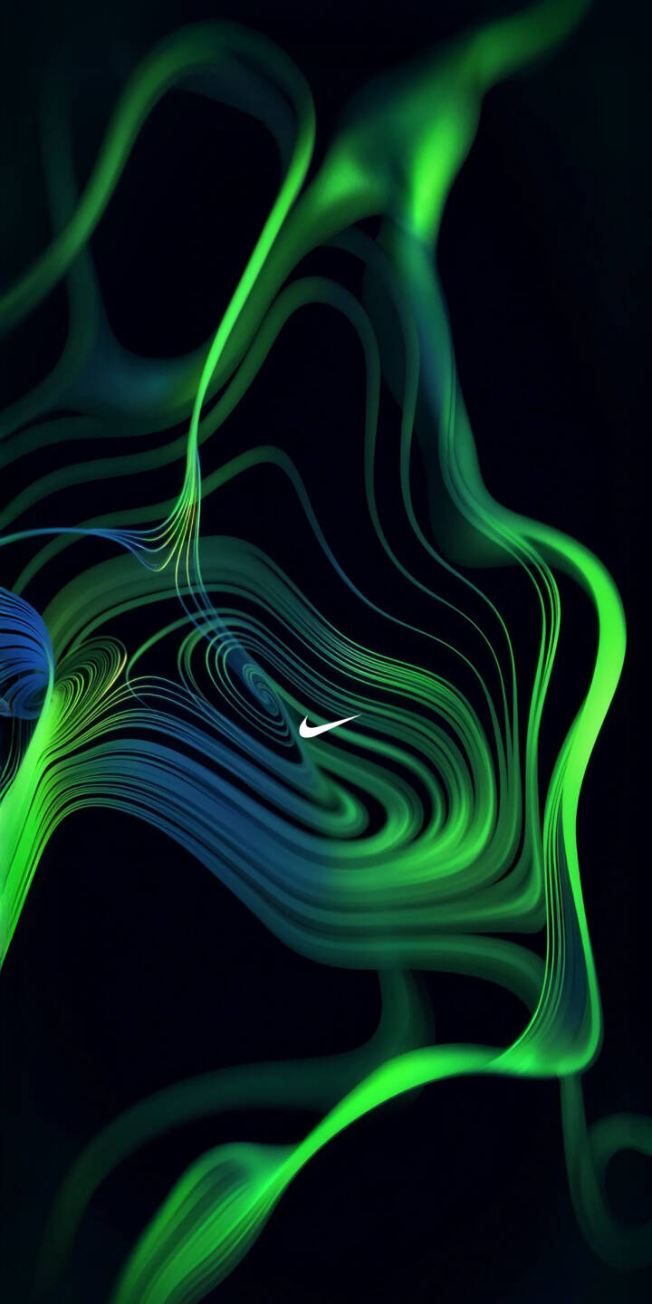 Vibrant green and blue energy swirls elegantly around the iconic Nike logo in this dynamic 4K wallpaper, creating a mesmerizing fluid art display that's perfect as an iPhone wallpaper. | aesthetic blue green nike iphone abstract wallpaper mobile fluid 4k wallpaper hd wallpaper nike logo Vibrant green and blue energy swirls elegantly around the iconic Nike logo in this dynamic 4K wallpaper, creating a mesmerizing fluid art display that's perfect as an iPhone wallpaper.