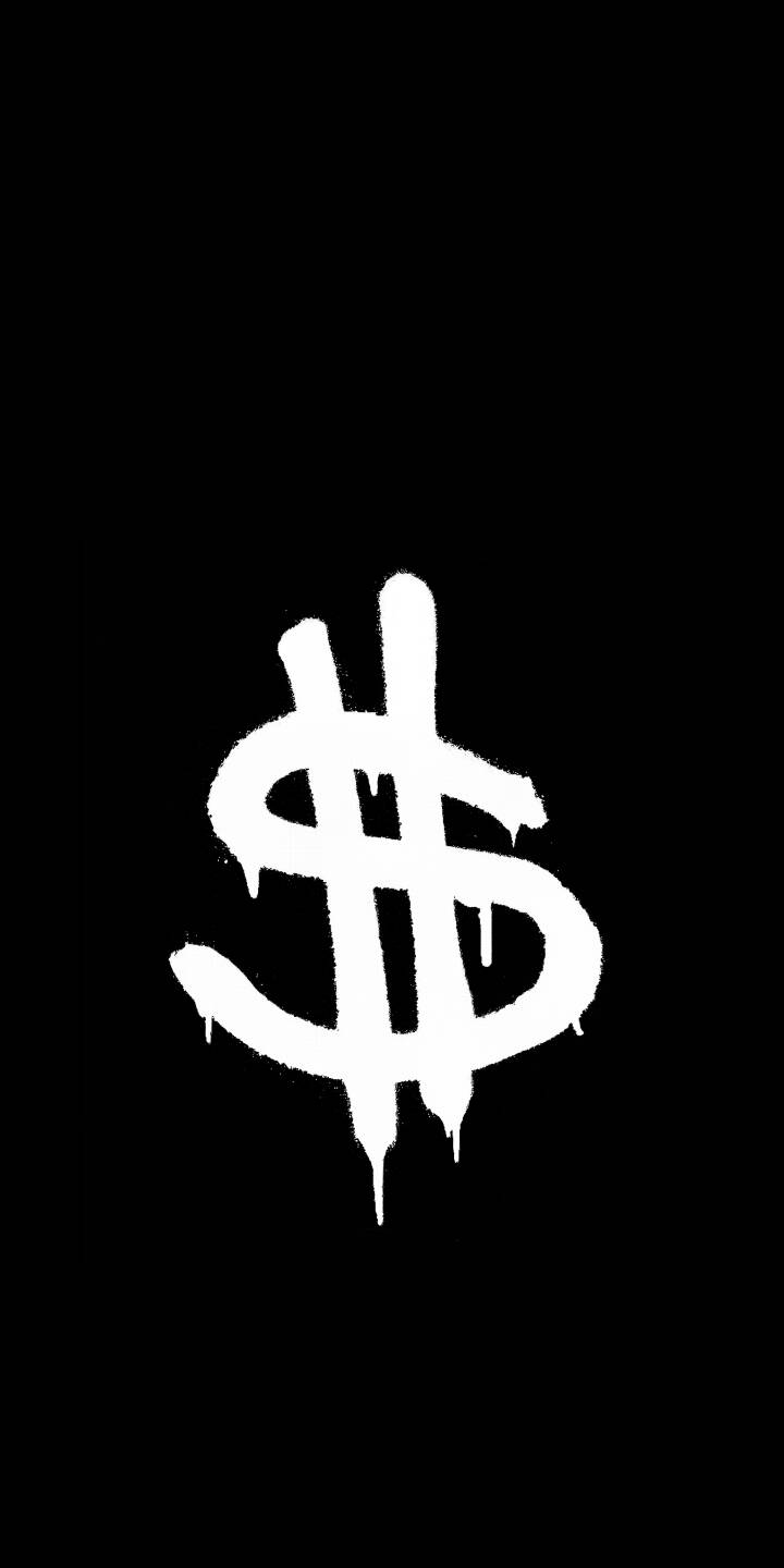 The stark white spray-painted dollar sign drips dramatically against a deep black background in this minimalist 4K wallpaper, making it a powerful wallpaper statement for your iPhone. | street art money iphone minimalist wallpaper black and white dripping graffiti mobile 4k wallpaper hd wallpaper dollar sign The stark white spray-painted dollar sign drips dramatically against a deep black background in this minimalist 4K wallpaper, making it a powerful wallpaper statement for your iPhone.