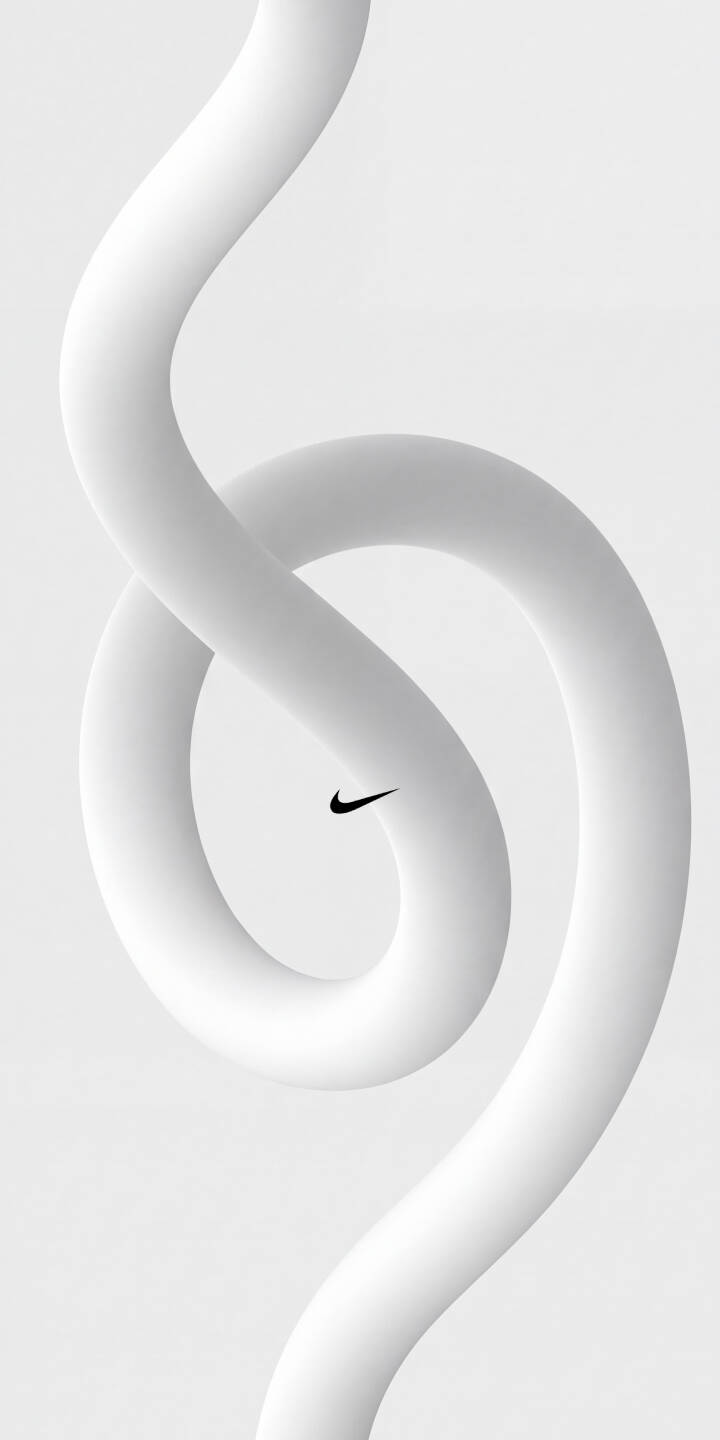 Intertwined white fluid shapes create a captivating spiral design on a pristine background, subtly featuring a black Nike swoosh logo in this modern 4K wallpaper. It's an elegant wallpaper choice for any iPhone. | white spiral nike iphone abstract minimalist wallpaper mobile 4k wallpaper hd wallpaper fluid art nike swoosh Intertwined white fluid shapes create a captivating spiral design on a pristine background, subtly featuring a black Nike swoosh logo in this modern 4K wallpaper. It's an elegant wallpaper choice for any iPhone.