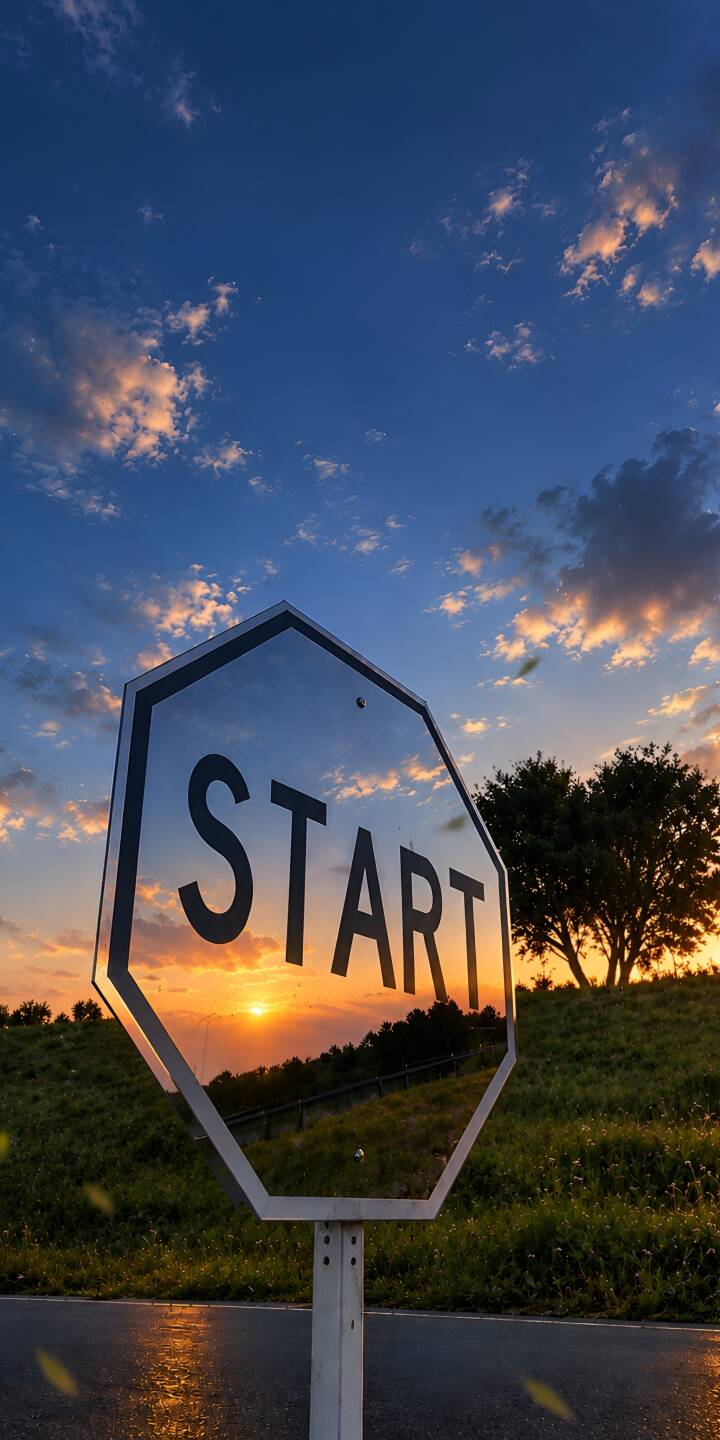 The bold 'START' message gleams on a reflective sign, mirroring the vibrant sunset sky with orange and blue hues behind it in this captivating 4K wallpaper. This inspirational landscape wallpaper is perfect for personalizing your iPhone, offering a blend of natural beauty and positive encouragement. | sky 4k wallpaper clowd The bold 'START' message gleams on a reflective sign, mirroring the vibrant sunset sky with orange and blue hues behind it in this captivating 4K wallpaper. This inspirational landscape wallpaper is perfect for personalizing your iPhone, offering a blend of natural beauty and positive encouragement.