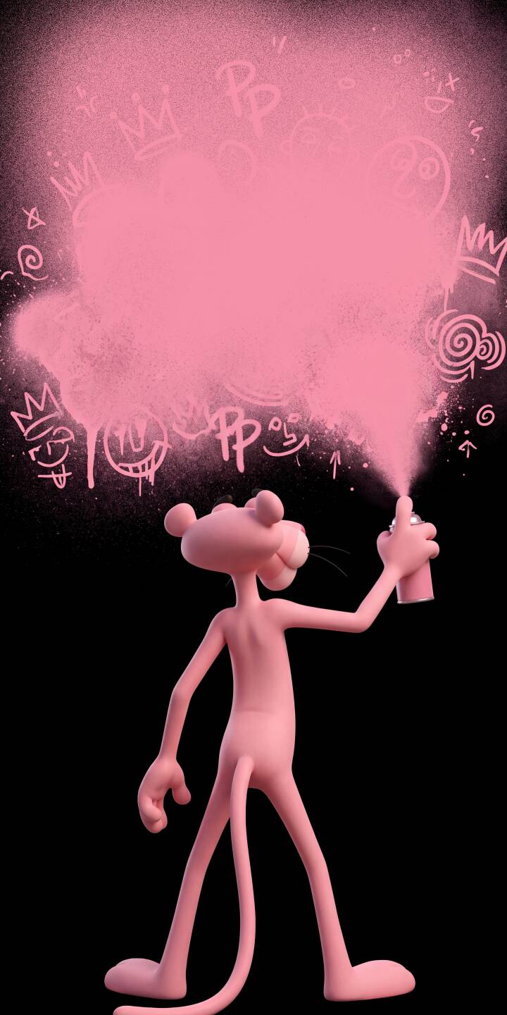The iconic Pink Panther brings street art to life, playfully spray-painting vibrant pink graffiti symbols onto a deep black background in this vivid 4K wallpaper. This dynamic wallpaper is perfect for personalizing your iPhone. | cartoon pink aesthetic black street art iphone wallpaper graffiti pink panther mobile 4k wallpaper hd wallpaper The iconic Pink Panther brings street art to life, playfully spray-painting vibrant pink graffiti symbols onto a deep black background in this vivid 4K wallpaper. This dynamic wallpaper is perfect for personalizing your iPhone.