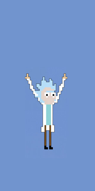 Rick Sanchez Pixel Art Wallpaper