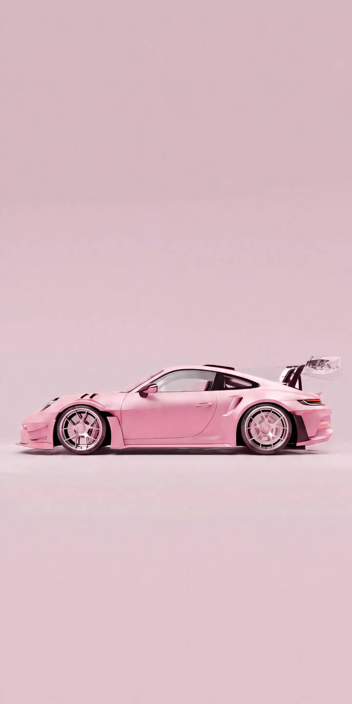 A sleek, gloss-pink Porsche 911 GT3 RS with a prominent rear spoiler and custom metallic wheels shines against a blush-toned background in this stunning 4K wallpaper. This minimalist aesthetic car wallpaper is a perfect fit for any iPhone. | aesthetic sports car iphone porsche minimalist wallpaper mobile luxury car porsche 911 pink car 4k wallpaper hd wallpaper A sleek, gloss-pink Porsche 911 GT3 RS with a prominent rear spoiler and custom metallic wheels shines against a blush-toned background in this stunning 4K wallpaper. This minimalist aesthetic car wallpaper is a perfect fit for any iPhone.