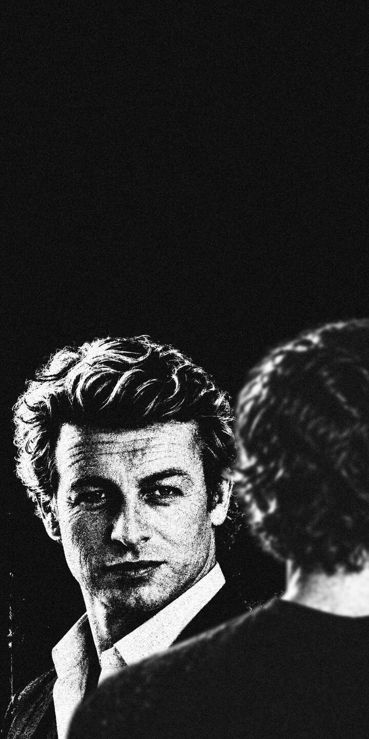 The sharp contrast of black and white draws attention to Patrick Jane's enigmatic gaze, reflecting on his own image in this compelling 4K wallpaper, perfect as an iPhone wallpaper for any fan. | reflection iphone wallpaper black and white mystery mobile 4k wallpaper hd wallpaper monochrome the mentalist patrick jane simon baker The sharp contrast of black and white draws attention to Patrick Jane's enigmatic gaze, reflecting on his own image in this compelling 4K wallpaper, perfect as an iPhone wallpaper for any fan.