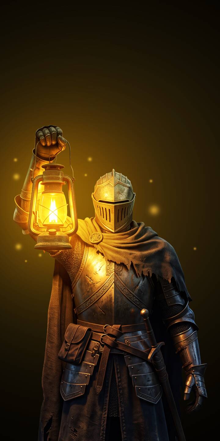 A glowing lantern cuts through the deep shadows, illuminating the intricate armor of a stoic knight in this immersive 4K wallpaper. This dark fantasy wallpaper is a must-have for iPhone users seeking an epic, mysterious aesthetic. | gothic knight medieval iphone fantasy wallpaper mobile 4k wallpaper hd wallpaper lantern dark souls armored knight A glowing lantern cuts through the deep shadows, illuminating the intricate armor of a stoic knight in this immersive 4K wallpaper. This dark fantasy wallpaper is a must-have for iPhone users seeking an epic, mysterious aesthetic.