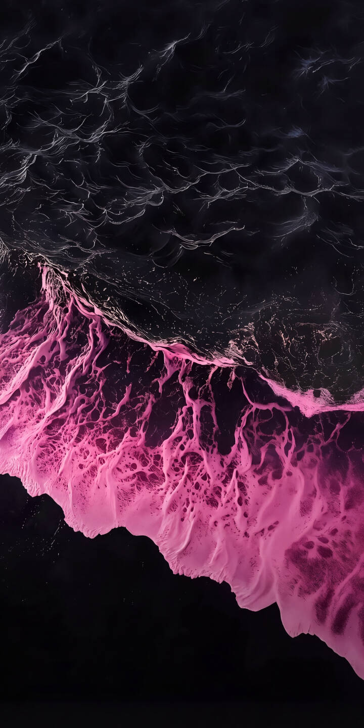 Vibrant pink sea foam cascades across dark, rippling waters, creating a mesmerizing abstract ocean contrast in this stunning 4K wallpaper. This unique aesthetic wallpaper is perfect for personalizing your iPhone. | aesthetic dark iphone abstract ocean waves wallpaper vibrant mobile 4k wallpaper hd wallpaper pink foam Vibrant pink sea foam cascades across dark, rippling waters, creating a mesmerizing abstract ocean contrast in this stunning 4K wallpaper. This unique aesthetic wallpaper is perfect for personalizing your iPhone.