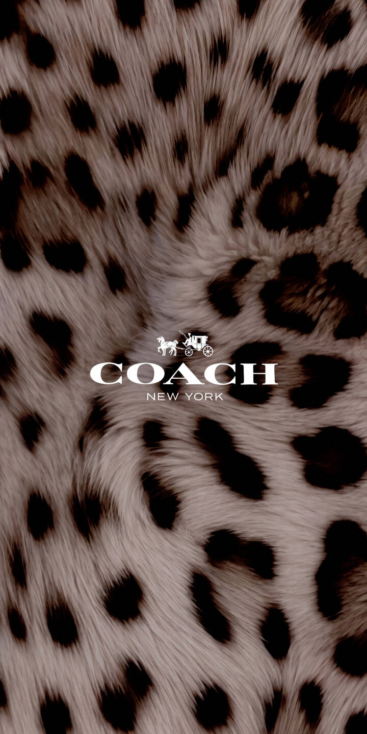 The iconic white Coach New York logo stands out against a backdrop of soft, textured leopard print fur in this sophisticated 4K wallpaper — an elegant wallpaper choice for your iPhone. | fur coach iphone luxury leopard wallpaper texture mobile 4k wallpaper hd wallpaper leopard print coach new york The iconic white Coach New York logo stands out against a backdrop of soft, textured leopard print fur in this sophisticated 4K wallpaper — an elegant wallpaper choice for your iPhone.