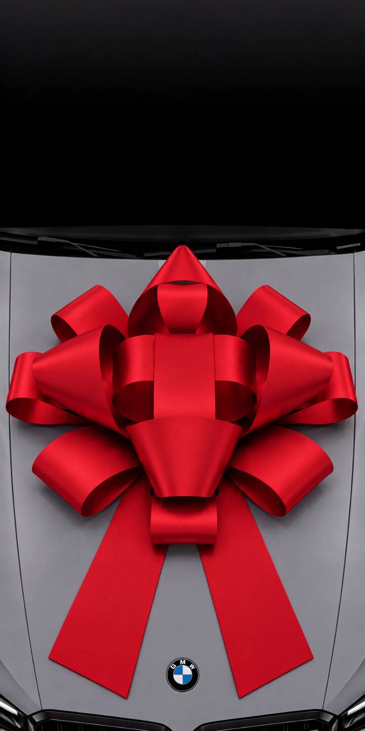A vibrant red bow takes center stage on a pristine grey BMW hood in this elegant 4K wallpaper. This stunning visual makes for a perfect gift-themed wallpaper for iPhone. | aesthetic car iphone bmw wallpaper modern mobile luxury car 4k wallpaper hd wallpaper red bow gift A vibrant red bow takes center stage on a pristine grey BMW hood in this elegant 4K wallpaper. This stunning visual makes for a perfect gift-themed wallpaper for iPhone.