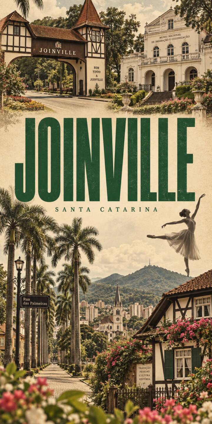 The distinct half-timbered welcome arch of Joinville frames this charming 4K wallpaper, capturing the city's unique blend of German heritage, a graceful ballerina, and a picturesque avenue of palm trees, making it an ideal iPhone wallpaper. | iphone vintage wallpaper brazil mobile palm trees 4k wallpaper hd wallpaper cityscape ballet joinville santa catarina The distinct half-timbered welcome arch of Joinville frames this charming 4K wallpaper, capturing the city's unique blend of German heritage, a graceful ballerina, and a picturesque avenue of palm trees, making it an ideal iPhone wallpaper.