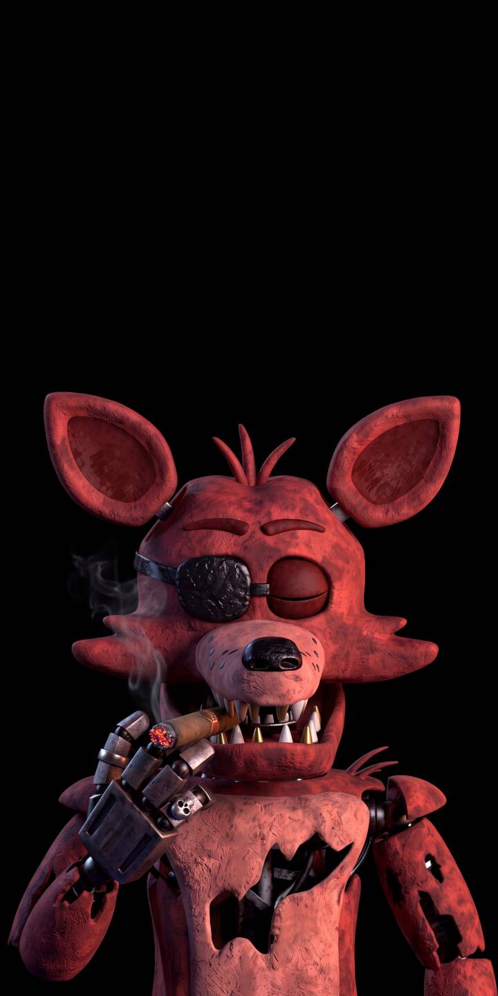 Wisps of smoke curl around Foxy's cigar as the worn animatronic fox, complete with his iconic eyepatch and battle-damaged body, grins menacingly in this striking 4K wallpaper. This intense FNaF wallpaper is a must-have for iPhone users who appreciate the game's dark aesthetic. | dark cigar iphone wallpaper fnaf horror smoking mobile 4k wallpaper hd wallpaper foxy animatronic Wisps of smoke curl around Foxy's cigar as the worn animatronic fox, complete with his iconic eyepatch and battle-damaged body, grins menacingly in this striking 4K wallpaper. This intense FNaF wallpaper is a must-have for iPhone users who appreciate the game's dark aesthetic.