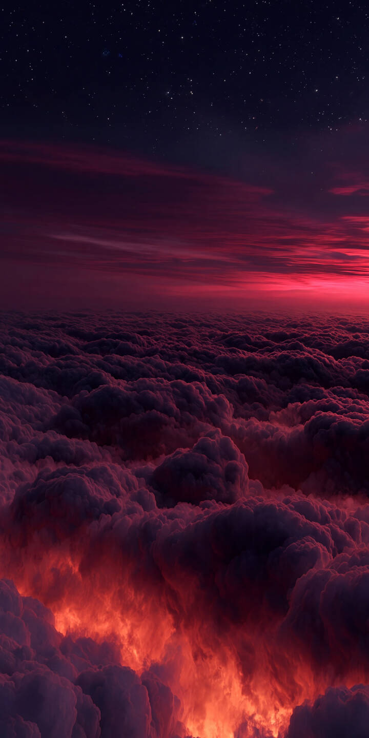 A stunning fiery red glow emanates from beneath ominous, dark clouds, illuminating a vast nebula cloudscape under a deep starry 4K night sky, creating an otherworldly wallpaper perfect for your iPhone. This dramatic atmospheric wallpaper captures an infernal yet beautiful vista. | nebula iphone abstract clouds wallpaper starry night mobile 4k wallpaper hd wallpaper red aesthetic atmospheric fiery sky A stunning fiery red glow emanates from beneath ominous, dark clouds, illuminating a vast nebula cloudscape under a deep starry 4K night sky, creating an otherworldly wallpaper perfect for your iPhone. This dramatic atmospheric wallpaper captures an infernal yet beautiful vista.
