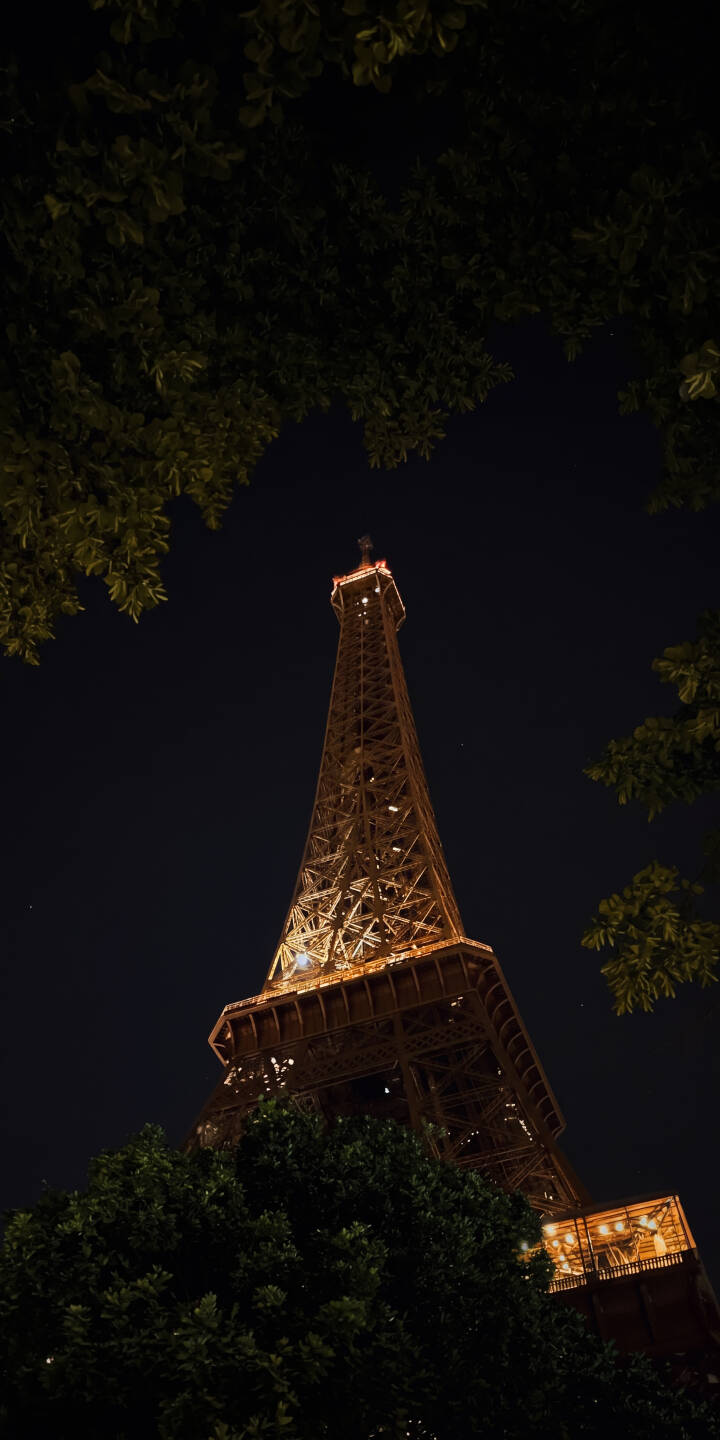 Golden lights radiate from the iconic Eiffel Tower, dramatically framed by dark, leafy trees against a deep night sky in this stunning 4K wallpaper. This captivating Parisian landmark is the perfect wallpaper for your iPhone. | night landmark iphone paris france wallpaper golden mobile 4k wallpaper hd wallpaper illuminated eiffel tower Golden lights radiate from the iconic Eiffel Tower, dramatically framed by dark, leafy trees against a deep night sky in this stunning 4K wallpaper. This captivating Parisian landmark is the perfect wallpaper for your iPhone.