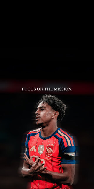 Lamine Yamal Focused Spanish Football Wallpaper