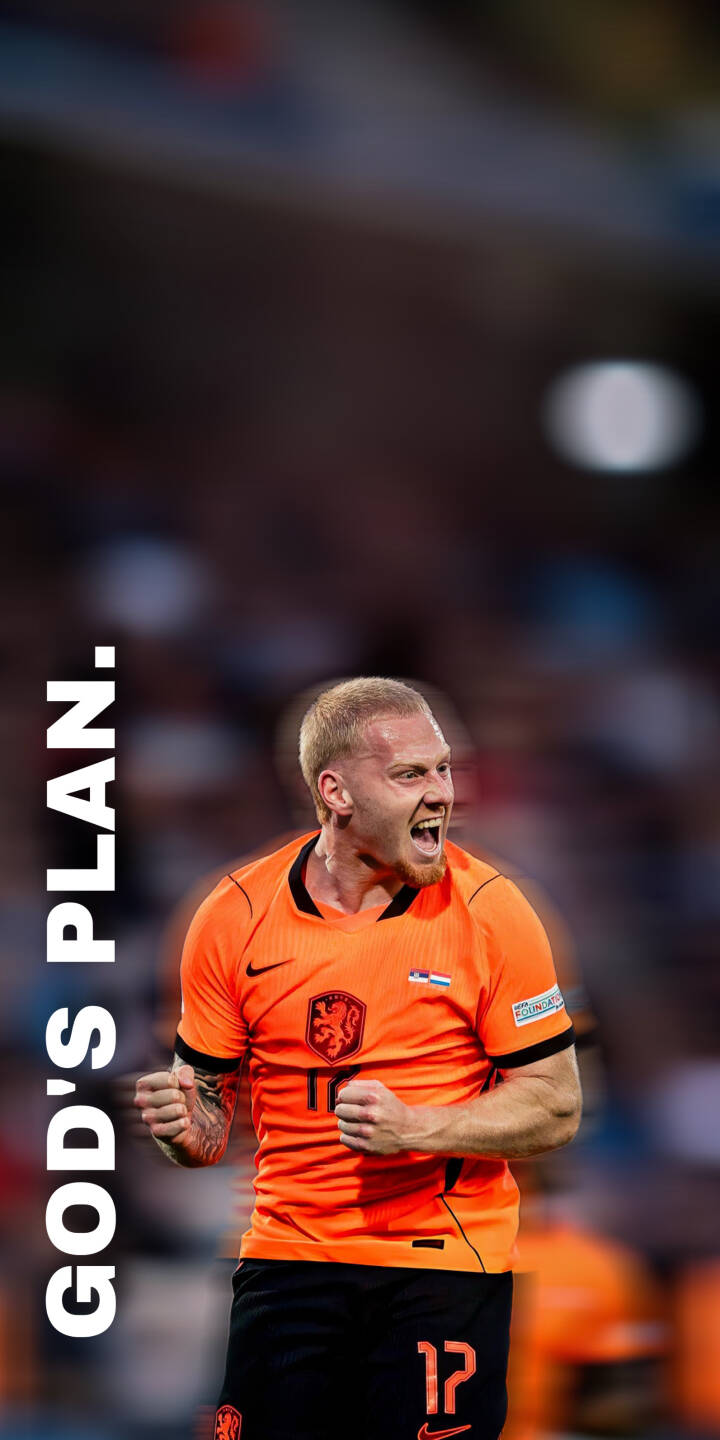 Wout Weghorst's triumphant roar fills this electric 4K wallpaper as he celebrates passionately in his orange Dutch jersey, accompanied by the bold 'GOD'S PLAN.' text. This inspiring wallpaper is perfect for iPhone users looking for a dynamic sports background. | sports celebration iphone wallpaper mobile 4k wallpaper hd wallpaper orange jersey netherlands dutch football wout weghorst weghorst meerdink Wout Weghorst's triumphant roar fills this electric 4K wallpaper as he celebrates passionately in his orange Dutch jersey, accompanied by the bold 'GOD'S PLAN.' text. This inspiring wallpaper is perfect for iPhone users looking for a dynamic sports background.