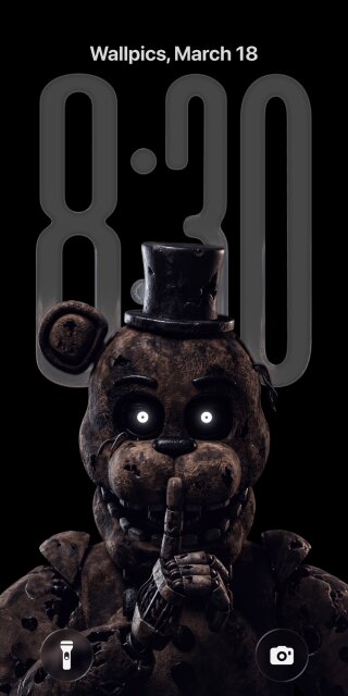 Eerie Freddy Fazbear Shhh Wallpaper