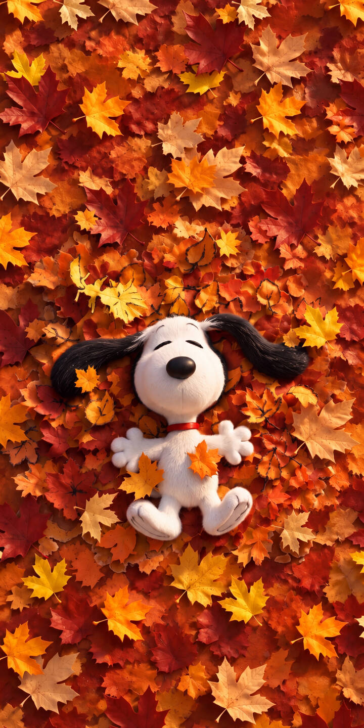 A charming 3D render captures Snoopy resting blissfully amidst a pile of vibrant red, orange, and yellow autumn leaves, creating a cozy 4K wallpaper perfect for your iPhone. This heartwarming wallpaper embodies the peaceful spirit of fall. | fall cute iphone autumn snoopy cozy leaves wallpaper mobile peanuts 4k wallpaper hd wallpaper A charming 3D render captures Snoopy resting blissfully amidst a pile of vibrant red, orange, and yellow autumn leaves, creating a cozy 4K wallpaper perfect for your iPhone. This heartwarming wallpaper embodies the peaceful spirit of fall.
