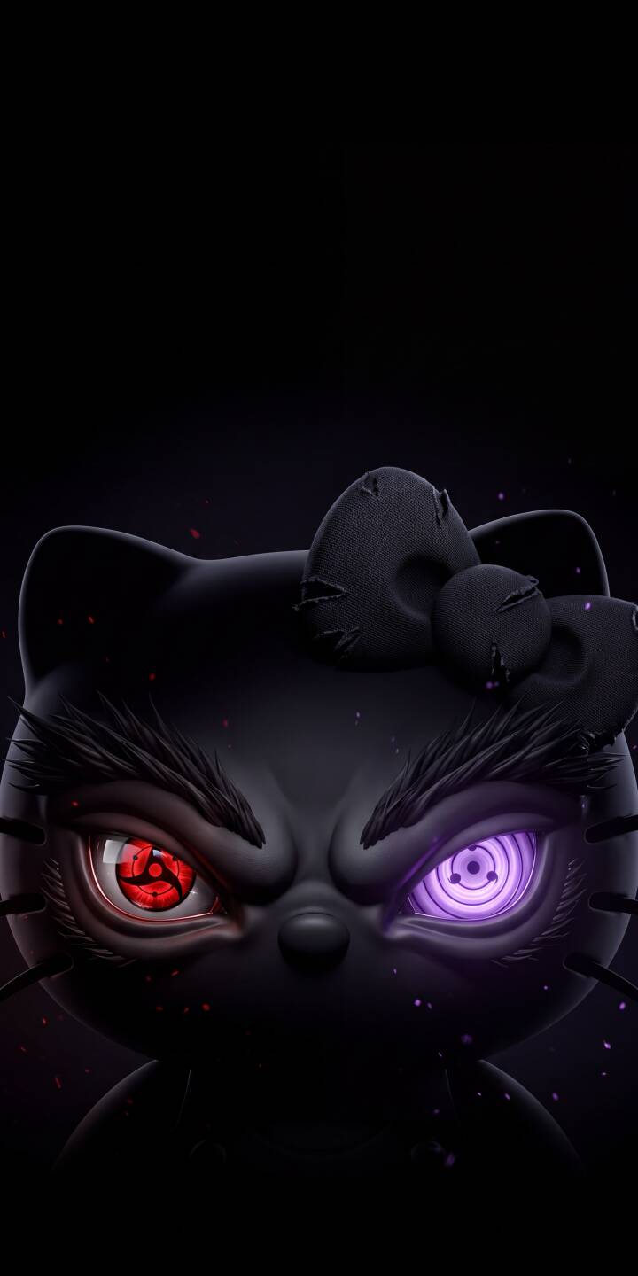 The iconic Hello Kitty character undergoes a menacing transformation, displaying a vibrant red Sharingan and a purple Rinnegan eye in this stunning 4K wallpaper. This dark aesthetic wallpaper for iPhone is perfect for fans of anime crossovers. | aesthetic dark anime hello kitty iphone wallpaper sharingan mobile 4k wallpaper hd wallpaper crossover rinnegan The iconic Hello Kitty character undergoes a menacing transformation, displaying a vibrant red Sharingan and a purple Rinnegan eye in this stunning 4K wallpaper. This dark aesthetic wallpaper for iPhone is perfect for fans of anime crossovers.