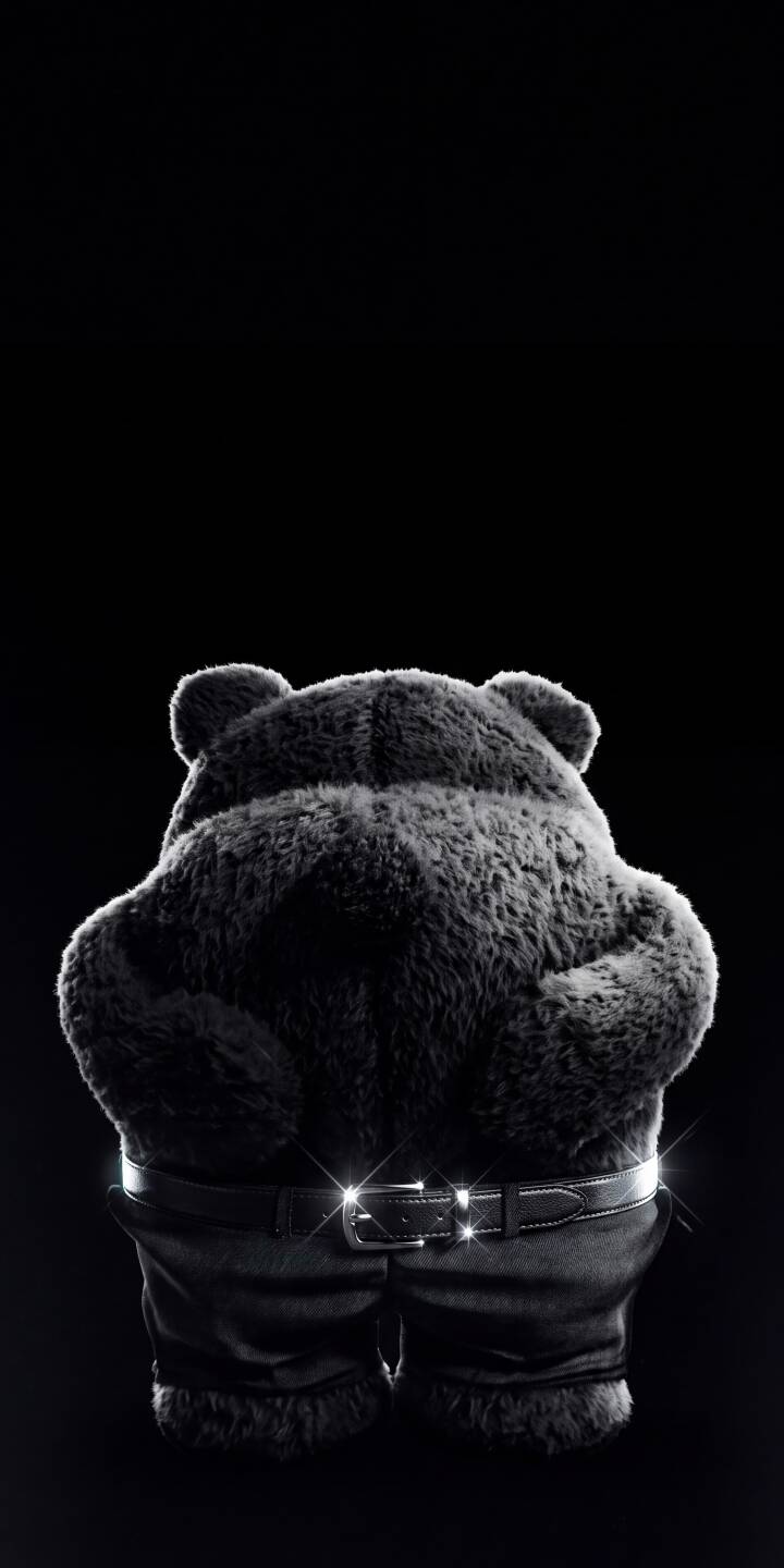 The gleaming belt buckle shines brightly on this adorable dark plush bear, creating a sophisticated 4K wallpaper for iPhone. This unique wallpaper offers a minimalist aesthetic, highlighting the luxurious texture of the bear's fur against a deep black background. | aesthetic black dark bear iphone minimalist wallpaper mobile teddy bear 4k wallpaper hd wallpaper plush The gleaming belt buckle shines brightly on this adorable dark plush bear, creating a sophisticated 4K wallpaper for iPhone. This unique wallpaper offers a minimalist aesthetic, highlighting the luxurious texture of the bear's fur against a deep black background.