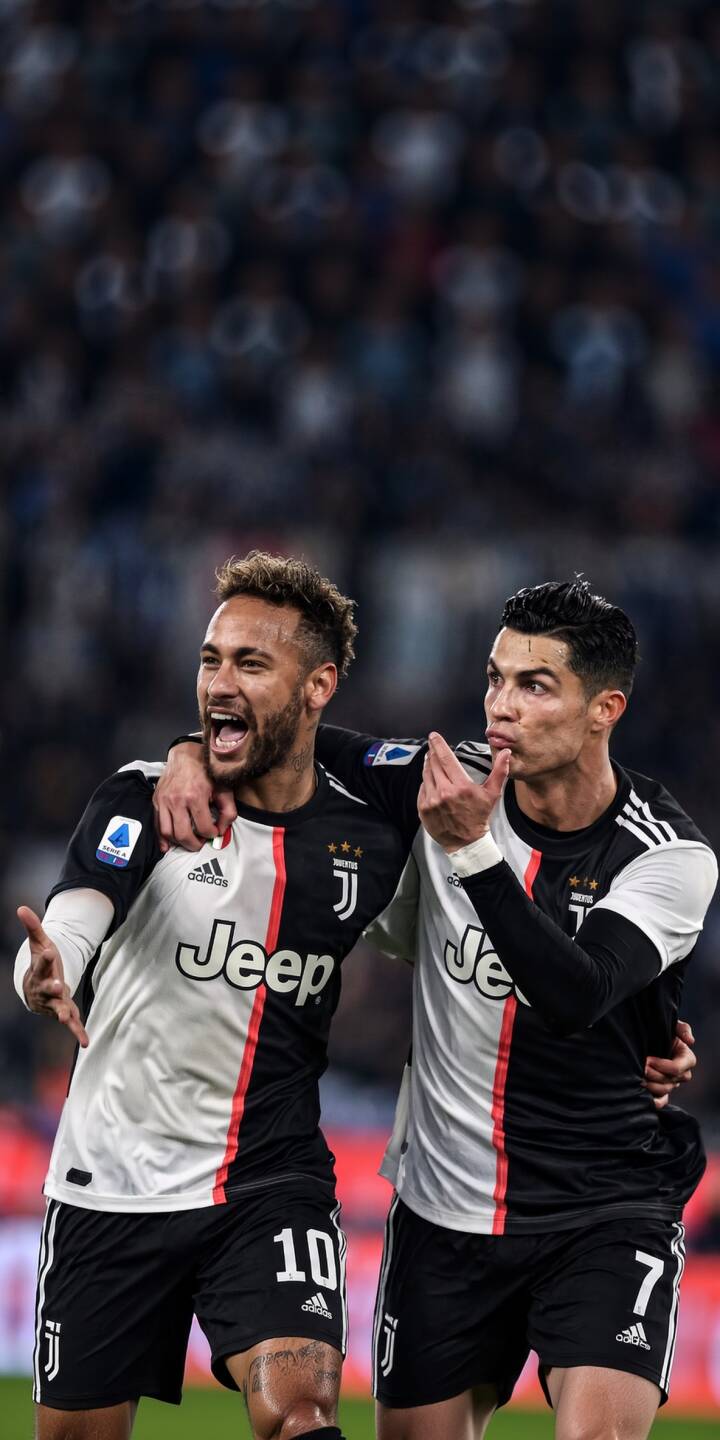 Neymar Jr.'s joyous smile and embrace of Cristiano Ronaldo capture a moment of shared celebration in this dynamic 4K football wallpaper, showcasing the iconic duo in their Juventus kits. A must-have wallpaper for iPhone, perfect for fans. | sports football celebration iphone juventus wallpaper neymar cristiano ronaldo mobile 4k wallpaper hd wallpaper star players Neymar Jr.'s joyous smile and embrace of Cristiano Ronaldo capture a moment of shared celebration in this dynamic 4K football wallpaper, showcasing the iconic duo in their Juventus kits. A must-have wallpaper for iPhone, perfect for fans.