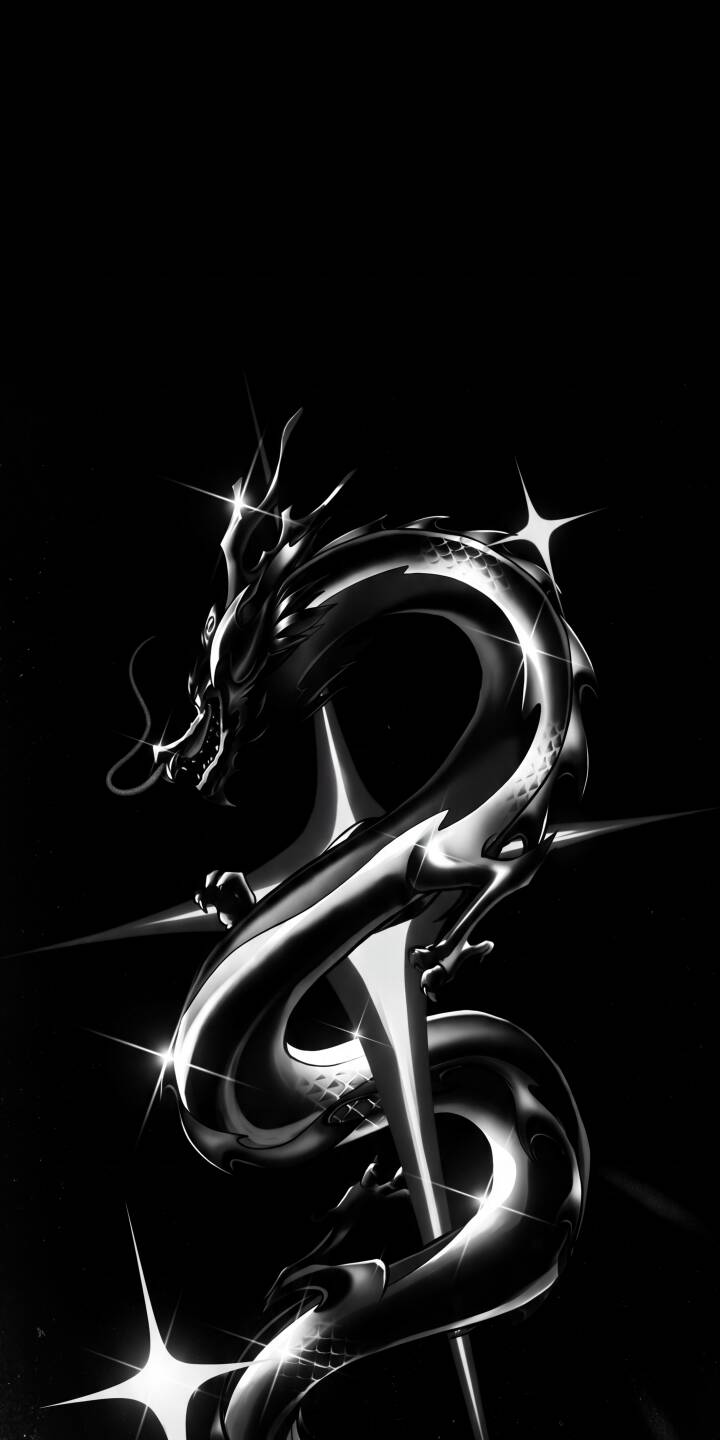 Razor-sharp highlights glint across the sleek, serpentine form of this magnificent metallic dragon, coiled against a stark black background. This stunning 4K wallpaper is an eye-catching choice for iPhone users looking for a dark and elegant wallpaper. | dragon iphone wallpaper mobile metallic 4k wallpaper hd wallpaper sleek dark aesthetic monochrome chinese dragon mythical creature Razor-sharp highlights glint across the sleek, serpentine form of this magnificent metallic dragon, coiled against a stark black background. This stunning 4K wallpaper is an eye-catching choice for iPhone users looking for a dark and elegant wallpaper.