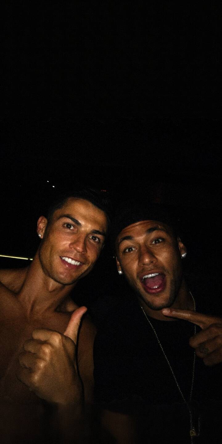 A candid moment captures Cristiano Ronaldo giving a thumbs-up while Neymar Jr. grins broadly and points in this vibrant 4K wallpaper — a perfect mobile wallpaper for iPhone showcasing two football legends. | football selfie iphone soccer wallpaper cristiano ronaldo mobile celebrity 4k wallpaper hd wallpaper friendly neymar jr A candid moment captures Cristiano Ronaldo giving a thumbs-up while Neymar Jr. grins broadly and points in this vibrant 4K wallpaper — a perfect mobile wallpaper for iPhone showcasing two football legends.