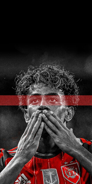 Intense Soccer Player Wallpaper