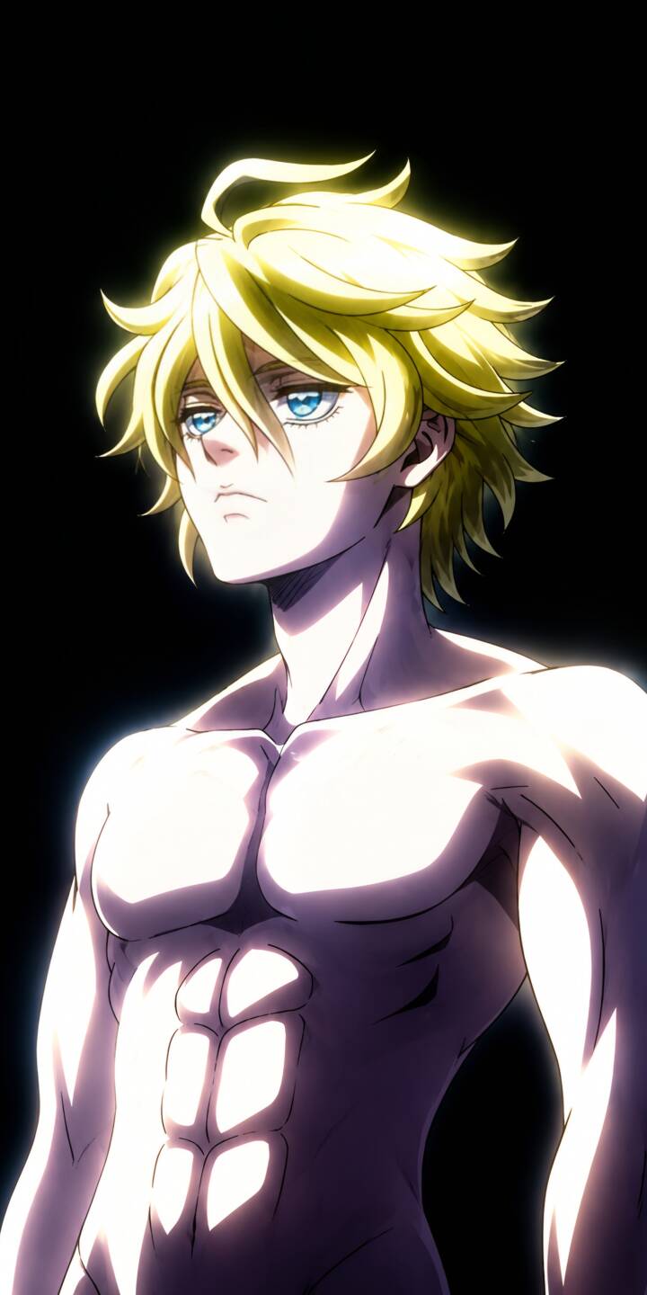 Striking golden hair and intense blue eyes define Adam's powerful gaze in this epic 4K wallpaper. This stunning anime wallpaper, featuring his glowing, chiseled physique against a dark background, is perfect for any iPhone user. | 4k adam amoled record of ragnarok Striking golden hair and intense blue eyes define Adam's powerful gaze in this epic 4K wallpaper. This stunning anime wallpaper, featuring his glowing, chiseled physique against a dark background, is perfect for any iPhone user.