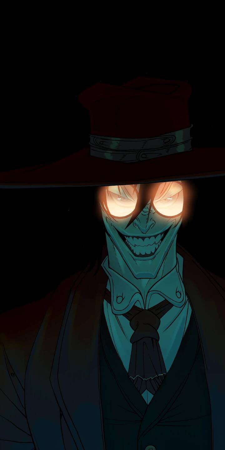 Glowing orange eyes pierce through the darkness, complementing the unsettling wide grin and sharp teeth of this dark gentleman in a red hat – a perfect 4K wallpaper for your iPhone. This chilling image serves as a striking mobile wallpaper for anyone seeking a mysterious aesthetic. | iphone villain wallpaper mystery mobile 4k wallpaper hd wallpaper creepy smile glowing eyes dark art gentleman joker-like Glowing orange eyes pierce through the darkness, complementing the unsettling wide grin and sharp teeth of this dark gentleman in a red hat – a perfect 4K wallpaper for your iPhone. This chilling image serves as a striking mobile wallpaper for anyone seeking a mysterious aesthetic.