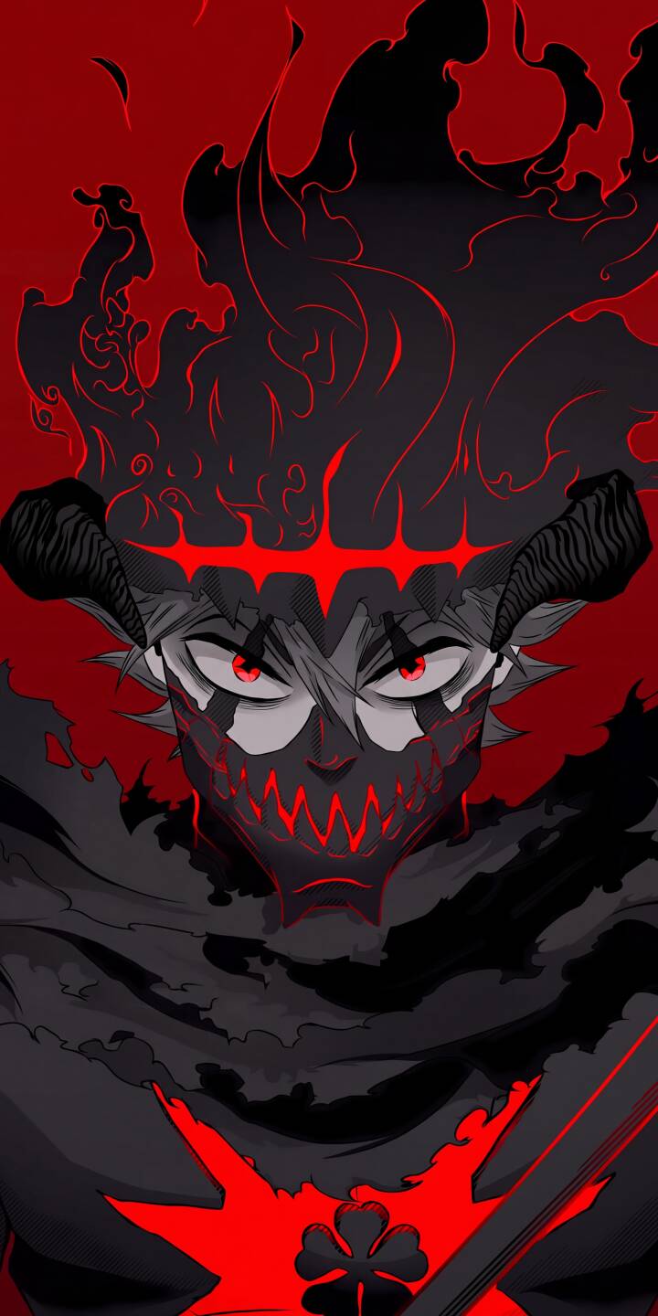 Asta's menacing red eyes pierce through a jagged, demonic mask as swirling anti-magic energy frames his silhouette in this striking 4K wallpaper — a powerful wallpaper for iPhone users and Black Clover fans. | dark anime iphone wallpaper black clover asta mobile 4k wallpaper hd wallpaper red and black black asta devil union Asta's menacing red eyes pierce through a jagged, demonic mask as swirling anti-magic energy frames his silhouette in this striking 4K wallpaper — a powerful wallpaper for iPhone users and Black Clover fans.