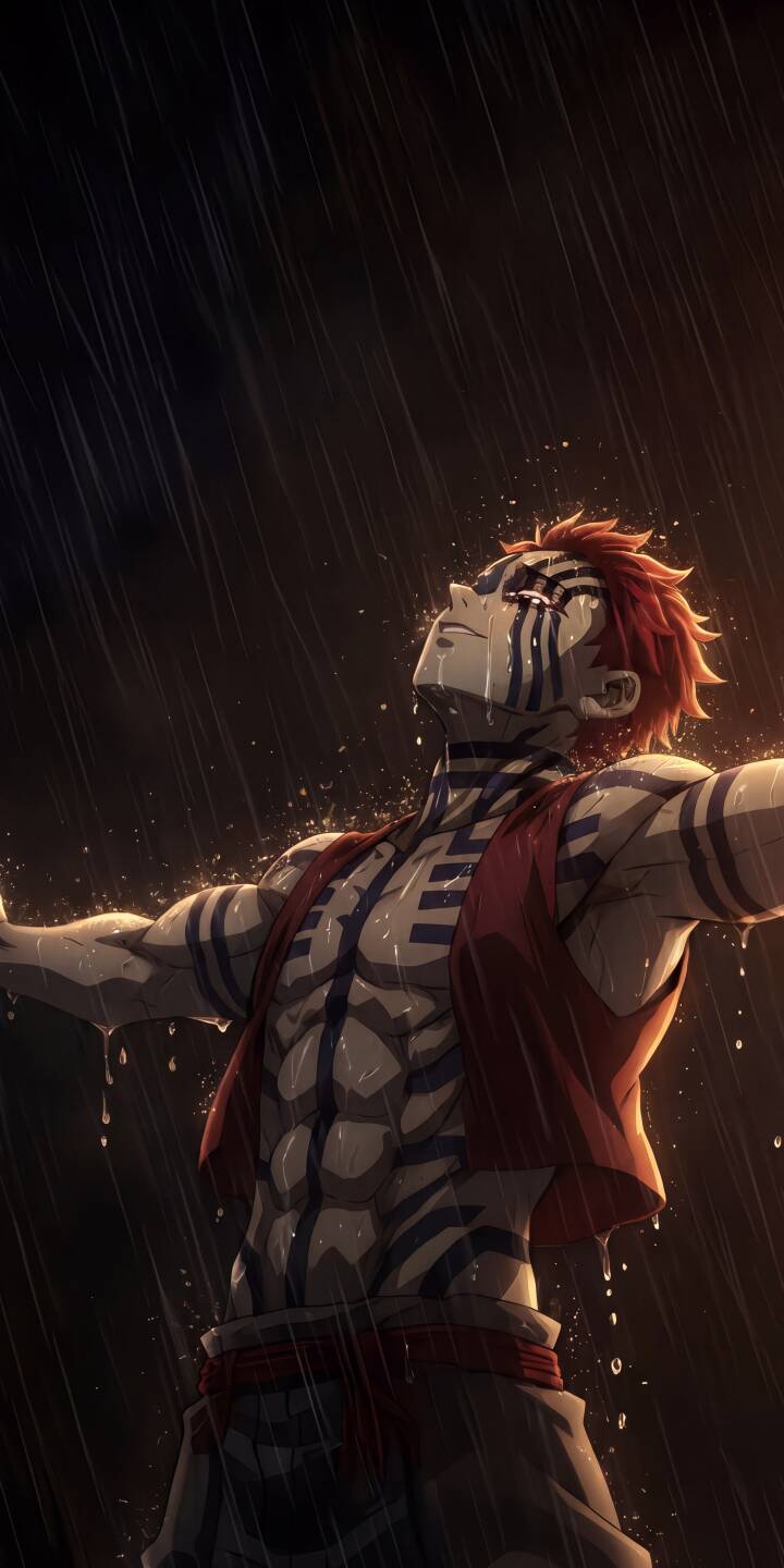 Rain streaks down Akaza's distinct blue markings and chiseled physique, as the Upper Rank Demon looks upward in this emotionally charged 4K wallpaper. This stunning anime wallpaper is perfect for any iPhone to showcase your love for Demon Slayer. | dark rain anime iphone wallpaper demon slayer mobile akaza 4k wallpaper hd wallpaper upper rank kizuki Rain streaks down Akaza's distinct blue markings and chiseled physique, as the Upper Rank Demon looks upward in this emotionally charged 4K wallpaper. This stunning anime wallpaper is perfect for any iPhone to showcase your love for Demon Slayer.