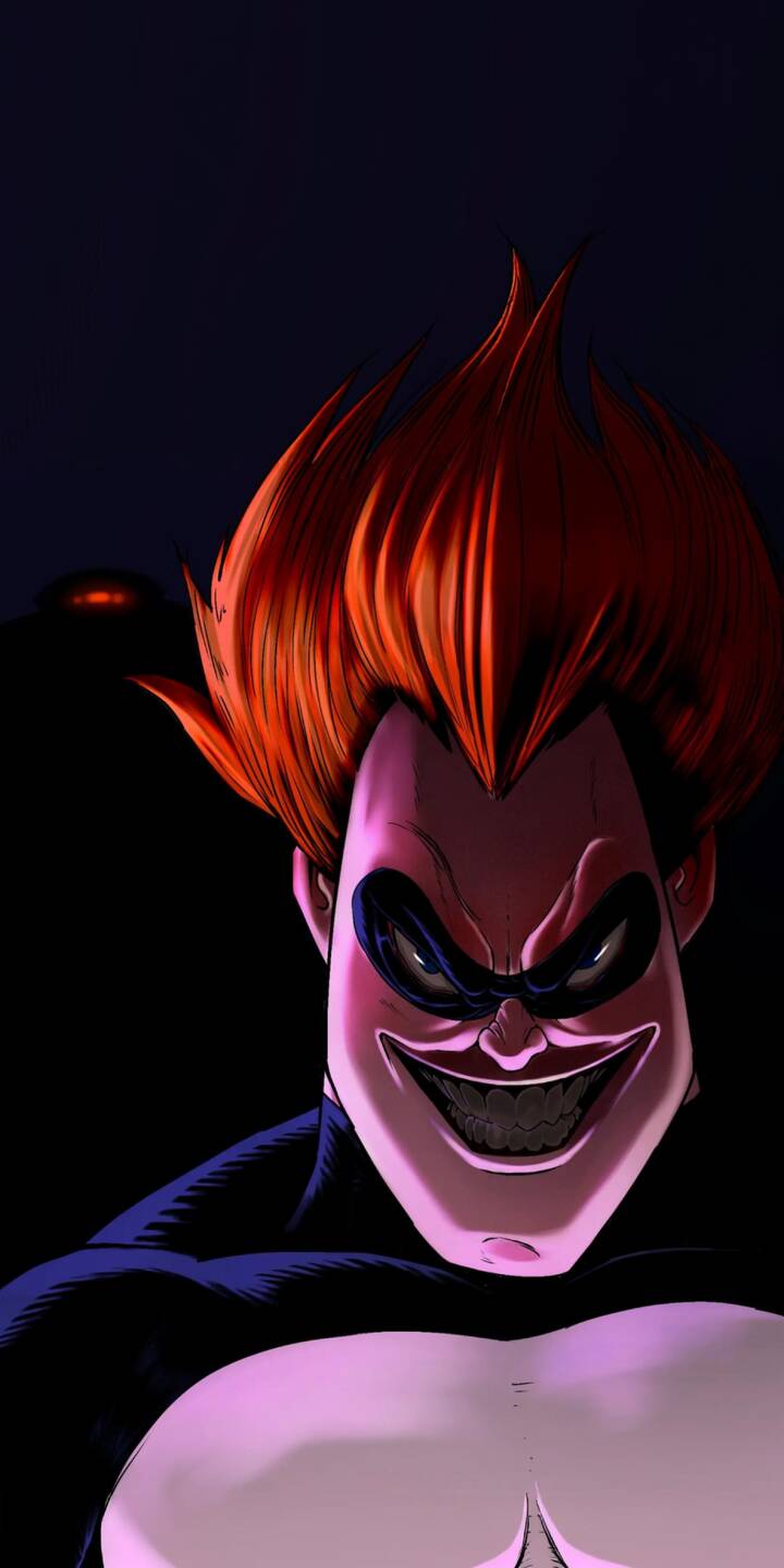 Syndrome's menacing grin and wild red hair dominate this striking 4K wallpaper, featuring his sharp teeth and an ominous purple glow. It's the perfect wallpaper for iPhone users who appreciate the iconic Incredibles villain. | pixar dark animated iphone villain wallpaper the incredibles red hair mobile 4k wallpaper hd wallpaper syndrome Syndrome's menacing grin and wild red hair dominate this striking 4K wallpaper, featuring his sharp teeth and an ominous purple glow. It's the perfect wallpaper for iPhone users who appreciate the iconic Incredibles villain.