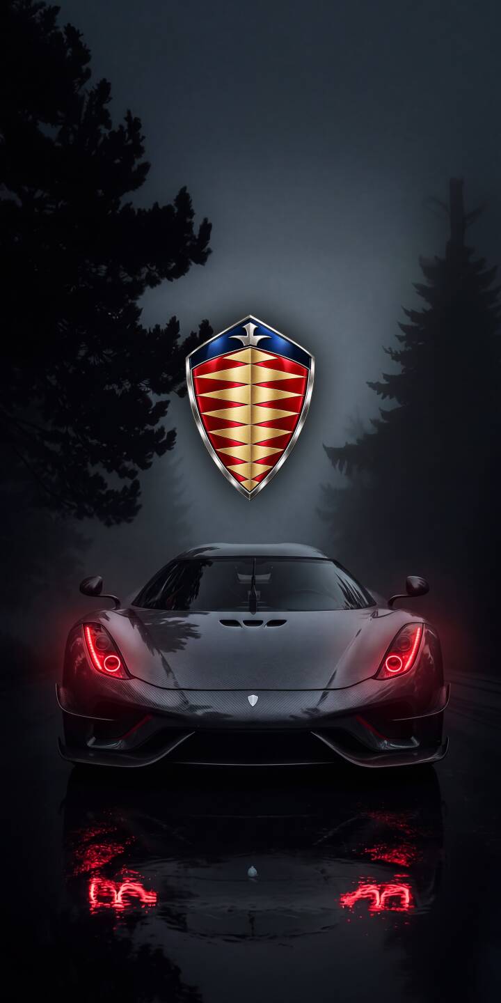 Crimson red headlights gleam intensely from the sleek Koenigsegg, creating mesmerizing reflections on the wet road amidst a mystical misty forest in this striking 4K wallpaper, making it an essential luxury car wallpaper for iPhone. | iphone supercar wallpaper koenigsegg mobile luxury car 4k wallpaper hd wallpaper dark aesthetic misty red headlights Crimson red headlights gleam intensely from the sleek Koenigsegg, creating mesmerizing reflections on the wet road amidst a mystical misty forest in this striking 4K wallpaper, making it an essential luxury car wallpaper for iPhone.