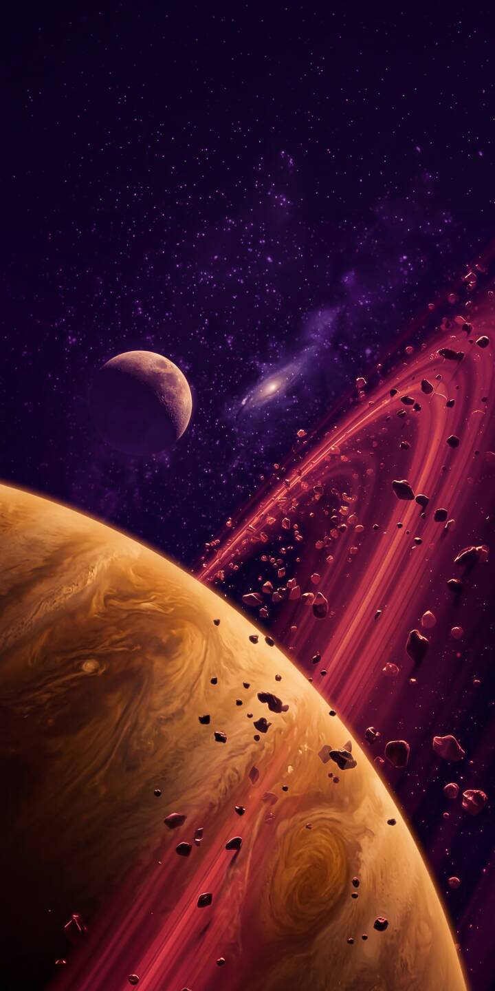 Glowing crimson rings encircle a swirling orange gas giant, littered with cosmic debris, creating an epic 4K space wallpaper perfect for iPhone backgrounds. This aesthetic wallpaper captures a stunning view of a distant galaxy. | aesthetic space planet nebula iphone galaxy rings wallpaper mobile 4k wallpaper hd wallpaper cosmic Glowing crimson rings encircle a swirling orange gas giant, littered with cosmic debris, creating an epic 4K space wallpaper perfect for iPhone backgrounds. This aesthetic wallpaper captures a stunning view of a distant galaxy.