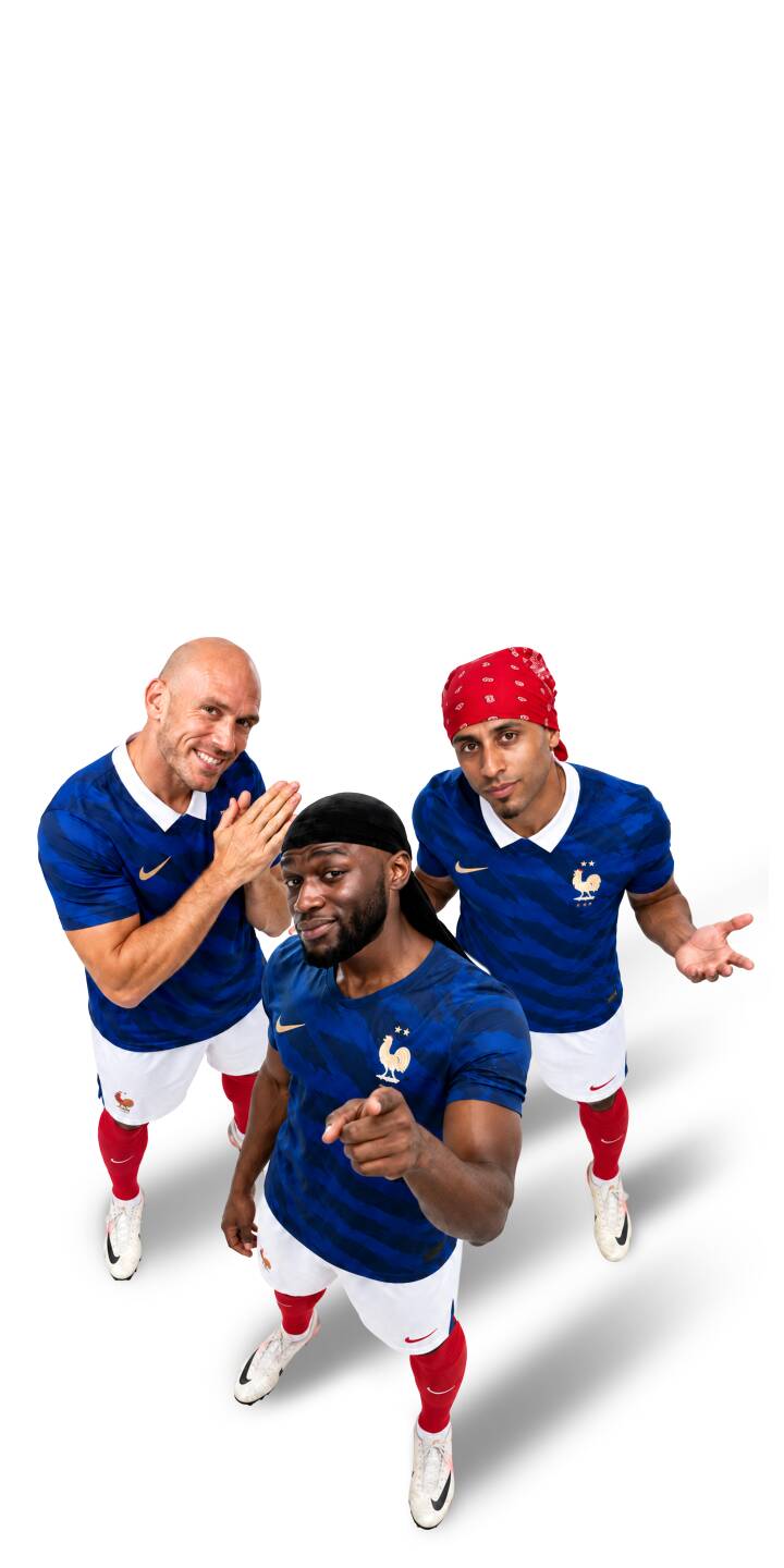 Koffi points directly at the viewer as the famous internet idol trio, including Johnny Sins and Karma, don their vibrant blue France football jerseys in this dynamic 4K wallpaper, perfect for an iPhone lock screen wallpaper. | meme iphone wallpaper mobile celebrity 4k wallpaper hd wallpaper france football blue jersey karma johnny sins koffi Koffi points directly at the viewer as the famous internet idol trio, including Johnny Sins and Karma, don their vibrant blue France football jerseys in this dynamic 4K wallpaper, perfect for an iPhone lock screen wallpaper.