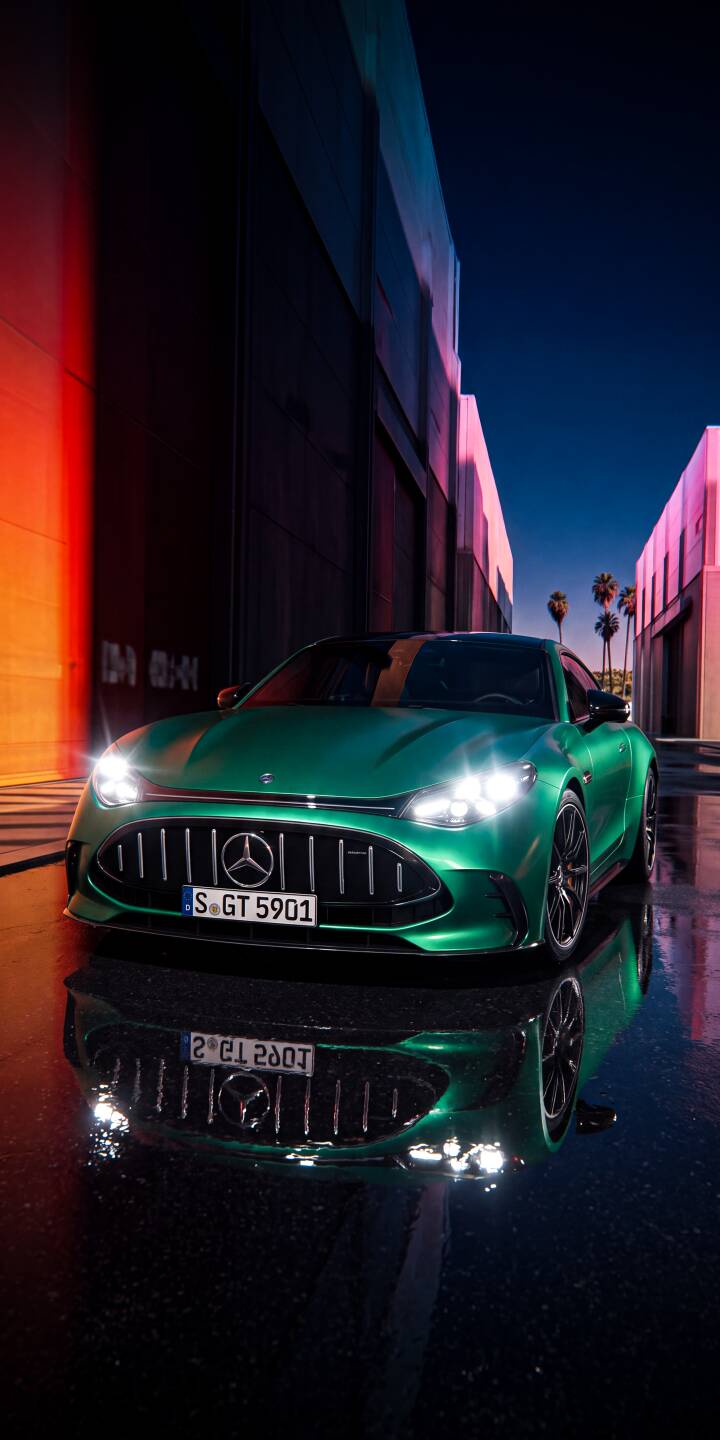 Striking emerald green hues gleam on the Mercedes-Benz AMG GT, perfectly mirrored on the wet asphalt under neon-lit buildings, making this a sleek 4K wallpaper for iPhone. This premium wallpaper captures the car's powerful headlights and aesthetic urban vibe. | sports car iphone mercedes wallpaper neon lights mobile amg gt green car 4k wallpaper hd wallpaper automotive wet street Striking emerald green hues gleam on the Mercedes-Benz AMG GT, perfectly mirrored on the wet asphalt under neon-lit buildings, making this a sleek 4K wallpaper for iPhone. This premium wallpaper captures the car's powerful headlights and aesthetic urban vibe.