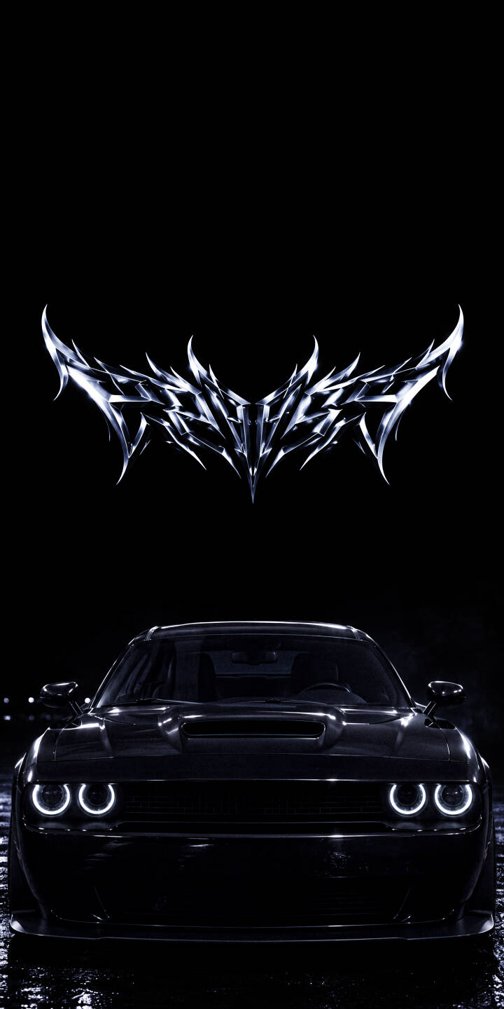 Menacing circular headlights pierce the darkness on this sleek black Dodge Challenger, a powerful 4K wallpaper perfect for your iPhone. The stylized silver logo hovers above, adding a unique and dark aesthetic to this striking car wallpaper. | aesthetic car dark muscle car iphone wallpaper black car mobile dodge challenger 4k wallpaper hd wallpaper glowing headlights Menacing circular headlights pierce the darkness on this sleek black Dodge Challenger, a powerful 4K wallpaper perfect for your iPhone. The stylized silver logo hovers above, adding a unique and dark aesthetic to this striking car wallpaper.