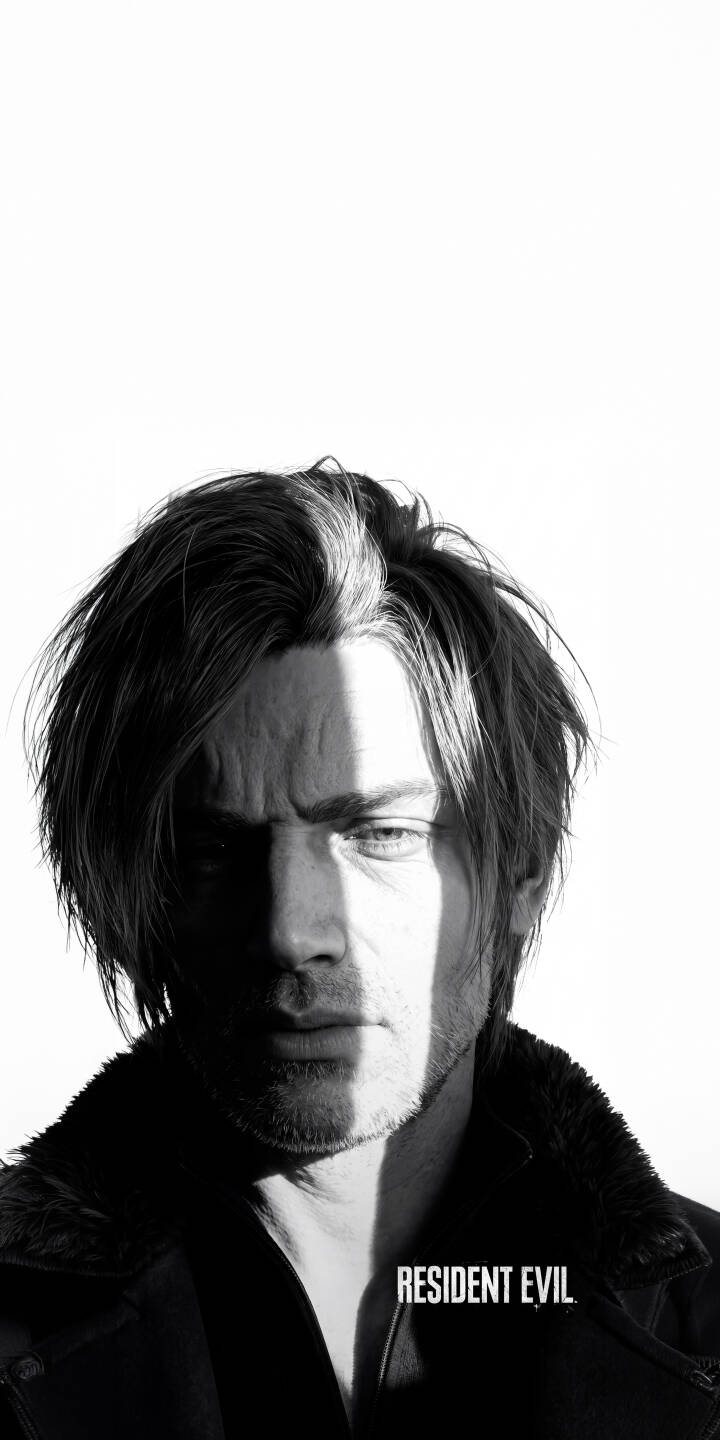 A dramatic shaft of light sharply divides Leon S. Kennedy's face in this intense black and white 4K wallpaper, highlighting his furrowed brow and intense gaze. This powerful Resident Evil wallpaper is perfect for iPhone users seeking a gritty aesthetic. | iphone gaming wallpaper black and white mobile moody 4k wallpaper hd wallpaper dark aesthetic leon kennedy resident evil leon s kennedy A dramatic shaft of light sharply divides Leon S. Kennedy's face in this intense black and white 4K wallpaper, highlighting his furrowed brow and intense gaze. This powerful Resident Evil wallpaper is perfect for iPhone users seeking a gritty aesthetic.