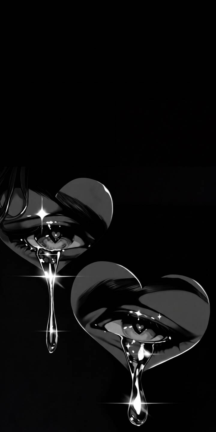 Glistening metallic tear droplets stream from reflective heart-shaped eyes in this striking 4K wallpaper, set against a deep black background—an elegant wallpaper choice for iPhone. | iphone abstract wallpaper tears mobile digital art 4k wallpaper hd wallpaper glossy dark aesthetic crying heart metallic eyes Glistening metallic tear droplets stream from reflective heart-shaped eyes in this striking 4K wallpaper, set against a deep black background—an elegant wallpaper choice for iPhone.