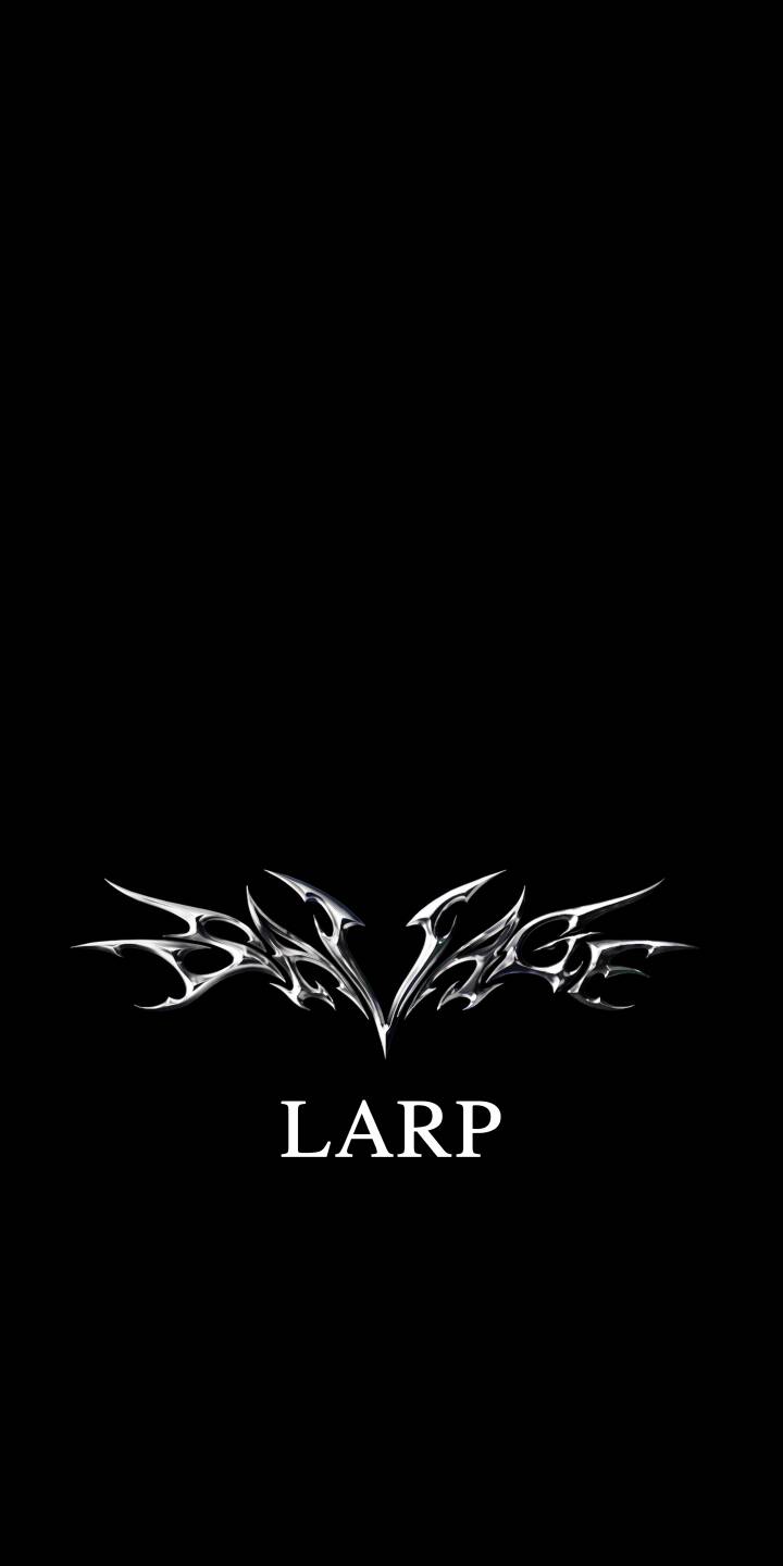 A striking metallic tribal logo, possibly "Dark Fate," gleams above the prominent 'LARP' text on a stark black background, creating an edgy 4K wallpaper. This visually distinctive design is a perfect wallpaper for iPhone users seeking a dark, artistic aesthetic. | aesthetic black iphone wallpaper mobile metallic 4k wallpaper hd wallpaper tribal larp dark fate roleplay A striking metallic tribal logo, possibly "Dark Fate," gleams above the prominent 'LARP' text on a stark black background, creating an edgy 4K wallpaper. This visually distinctive design is a perfect wallpaper for iPhone users seeking a dark, artistic aesthetic.