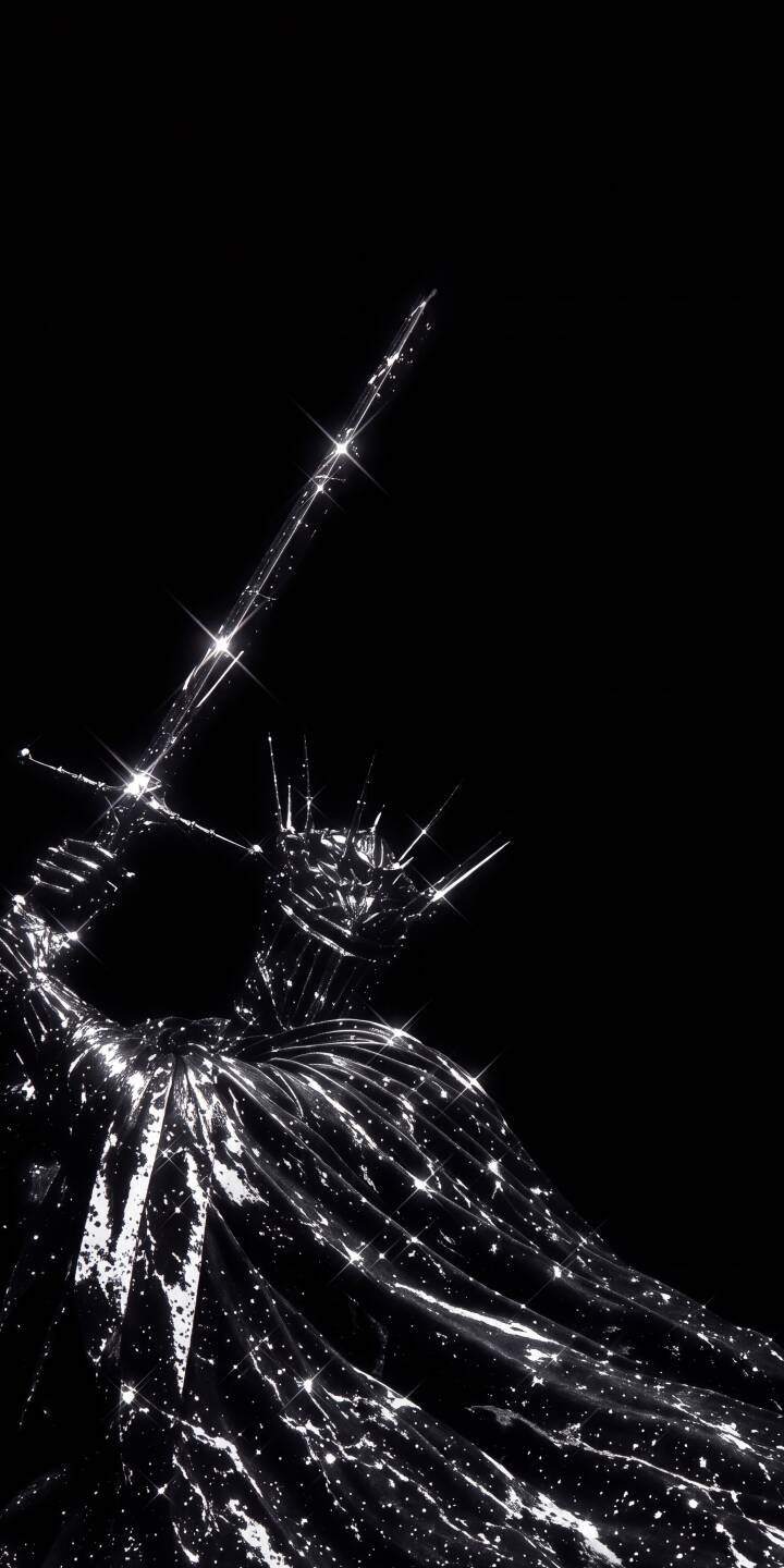 The Witch-king's iconic spiked crown and glittering, star-like armor shimmer in this imposing 4K dark fantasy wallpaper, a perfect backdrop for any iPhone screen. His gleaming sword is raised, adding a menacing aura to this essential Lord of the Rings wallpaper. | iphone wallpaper mobile 4k wallpaper hd wallpaper epic lord of the rings nazgul dark fantasy sparkle witch-king The Witch-king's iconic spiked crown and glittering, star-like armor shimmer in this imposing 4K dark fantasy wallpaper, a perfect backdrop for any iPhone screen. His gleaming sword is raised, adding a menacing aura to this essential Lord of the Rings wallpaper.