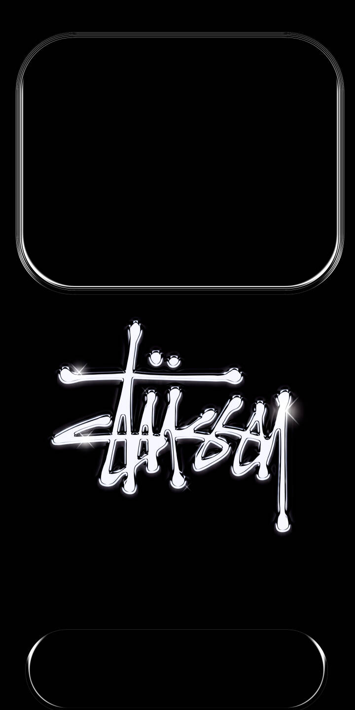The iconic Stüssy logo gleams with a slick, chrome finish against a deep black background in this striking 4K wallpaper, making it a perfect minimalist wallpaper for iPhone users who appreciate streetwear aesthetics. | aesthetic black chrome iphone minimalist wallpaper mobile 4k wallpaper hd wallpaper streetwear stussy stussy logo The iconic Stüssy logo gleams with a slick, chrome finish against a deep black background in this striking 4K wallpaper, making it a perfect minimalist wallpaper for iPhone users who appreciate streetwear aesthetics.