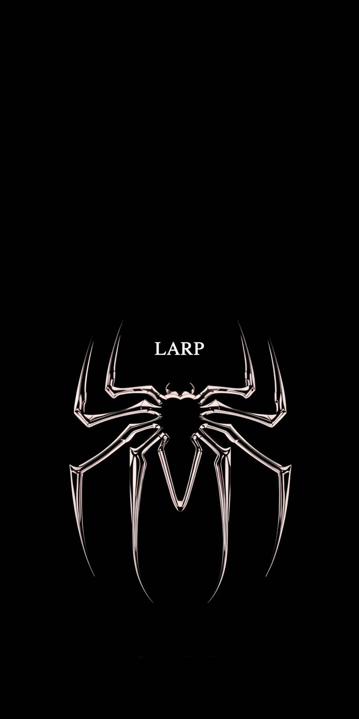 The sleek, metallic spider symbol gleams with a chrome-like finish against a deep black background in this stunning 4K wallpaper, featuring the subtle 'LARP' text. This dark aesthetic wallpaper is perfect for personalizing your iPhone screen. | dark spider chrome iphone minimalist wallpaper mobile metallic 4k wallpaper hd wallpaper spider logo larp The sleek, metallic spider symbol gleams with a chrome-like finish against a deep black background in this stunning 4K wallpaper, featuring the subtle 'LARP' text. This dark aesthetic wallpaper is perfect for personalizing your iPhone screen.