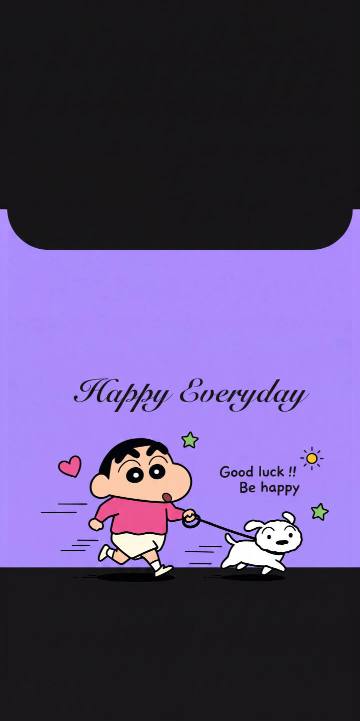The adorable Shin-chan happily walks his dog Shiro against a vibrant purple background adorned with stars and a heart in this cheerful 4K wallpaper for iPhone. This delightful mobile wallpaper is perfect for bringing a smile to your everyday screen. | purple anime cute iphone wallpaper shin-chan mobile crayon shin-chan 4k wallpaper hd wallpaper cheerful shiro The adorable Shin-chan happily walks his dog Shiro against a vibrant purple background adorned with stars and a heart in this cheerful 4K wallpaper for iPhone. This delightful mobile wallpaper is perfect for bringing a smile to your everyday screen.