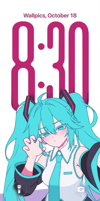 Hatsune Miku’s playful expression and pink blush captivate in this vibrant 4K wallpaper, making her signature teal twin-tails and crisp outfit pop against the minimalist background. This charming wallpaper is perfect for any iPhone, bringing a touch of vocaloid style to your screen.