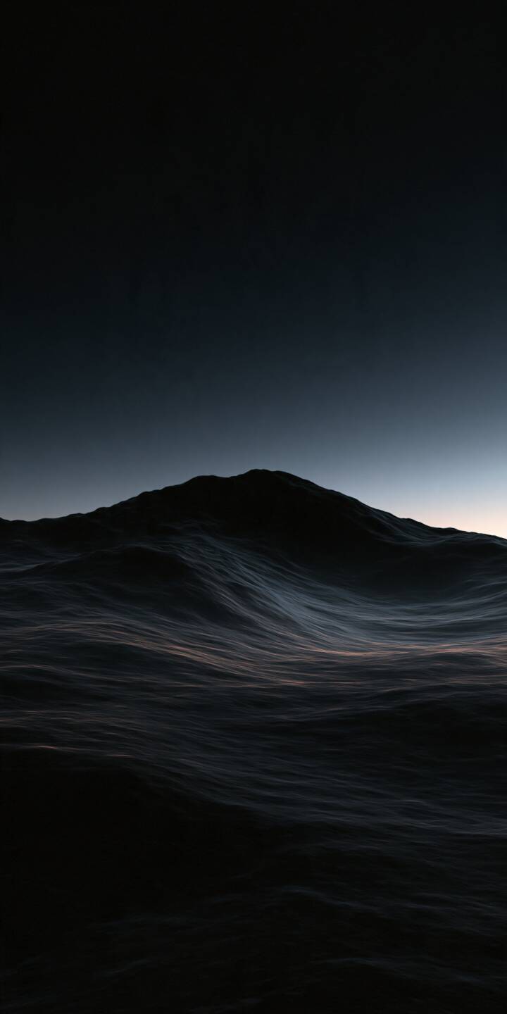 Dark mountain ridges stretch across a mysterious landscape beneath a vast, nearly black evening sky. A faint glow along the distant horizon softly illuminates the flowing textures of the terrain, revealing subtle layers of shadow and light. The deep monochromatic tones and minimalist composition create a dramatic cinematic atmosphere filled with silence, solitude, and the mysterious beauty of nature after dark. | landscape minimalist mountains solitude moody Dark mountain ridges stretch across a mysterious landscape beneath a vast, nearly black evening sky. A faint glow along the distant horizon softly illuminates the flowing textures of the terrain, revealing subtle layers of shadow and light. The deep monochromatic tones and minimalist composition create a dramatic cinematic atmosphere filled with silence, solitude, and the mysterious beauty of nature after dark.