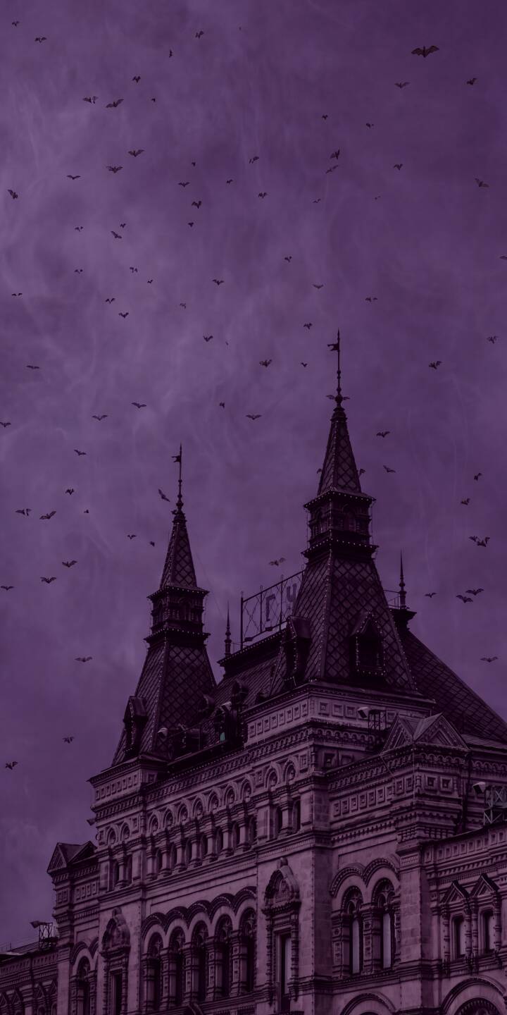 A dense swarm of silhouetted bats fills the vibrant purple sky above an ornate gothic building, creating a truly atmospheric 4K wallpaper. This stunning eerie scene is a captivating wallpaper for iPhone, perfect for those who love dark fantasy aesthetics. | dark purple architecture gothic iphone fantasy wallpaper mobile 4k wallpaper hd wallpaper bats eerie A dense swarm of silhouetted bats fills the vibrant purple sky above an ornate gothic building, creating a truly atmospheric 4K wallpaper. This stunning eerie scene is a captivating wallpaper for iPhone, perfect for those who love dark fantasy aesthetics.